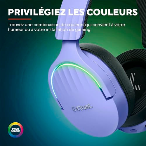 TRUST Casque gaming sans fil FAYZO DUAL Wireless - Purple