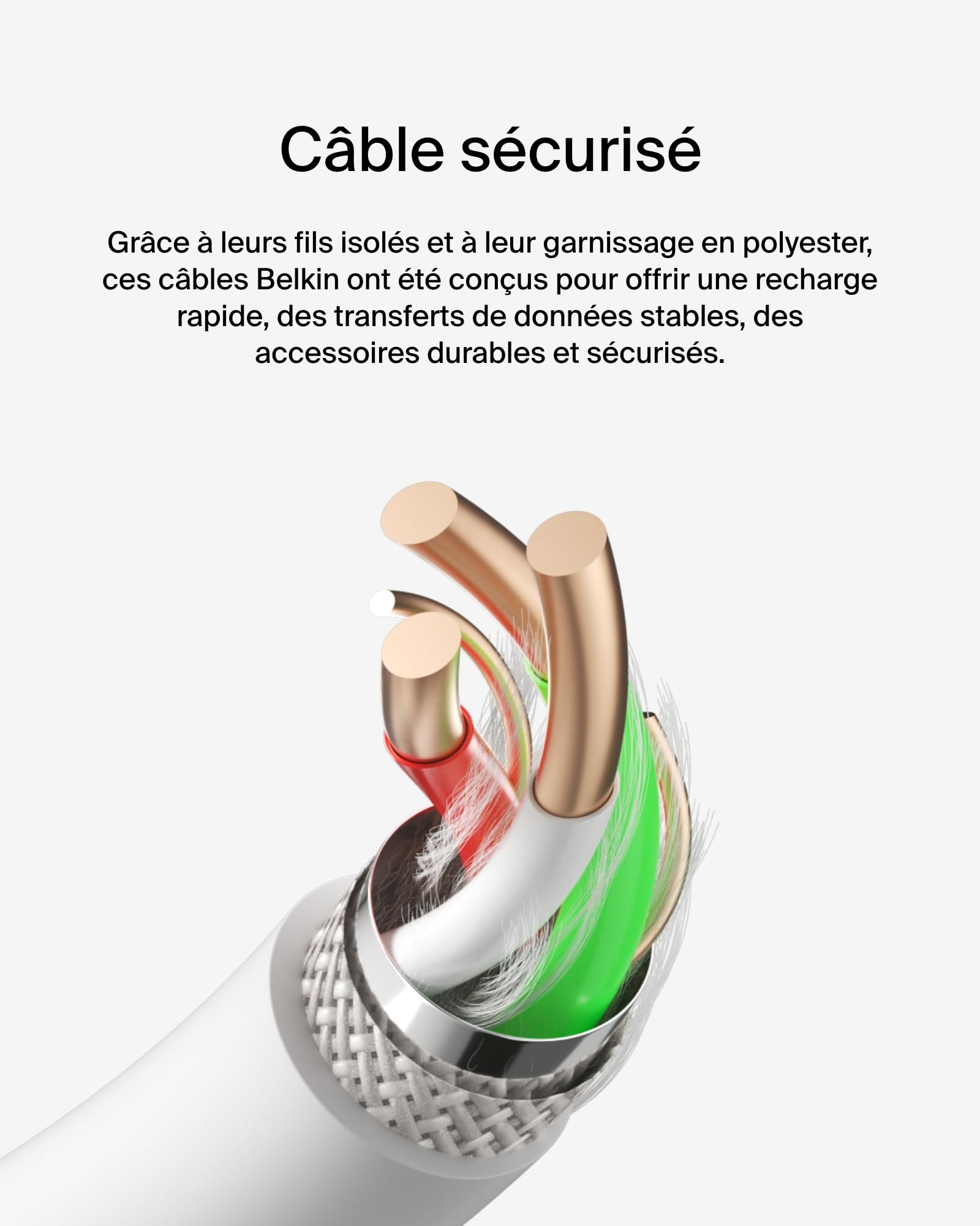 BELKIN BOOST CHARGE USB-A to USB-C Cable PVC 0.15M White
