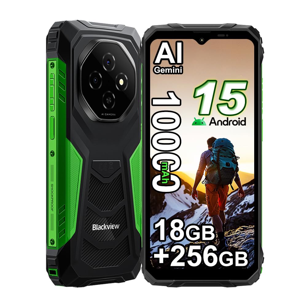 Blackview FORT 1 (6.56'' -  NFC - 256 Go, 6 Go de RAM - 10000mAh) Vert