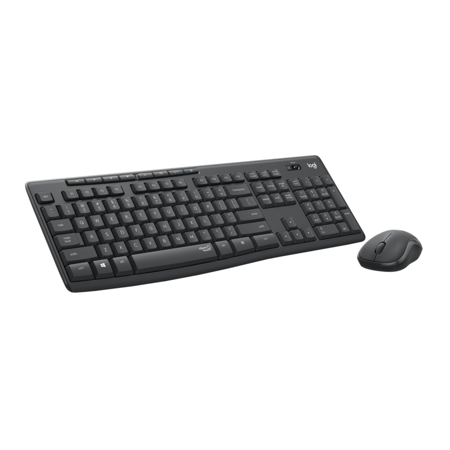 Logitech MK295 Silent clavier Souris incluse Bureau RF sans fil QWERTY US International Graphite