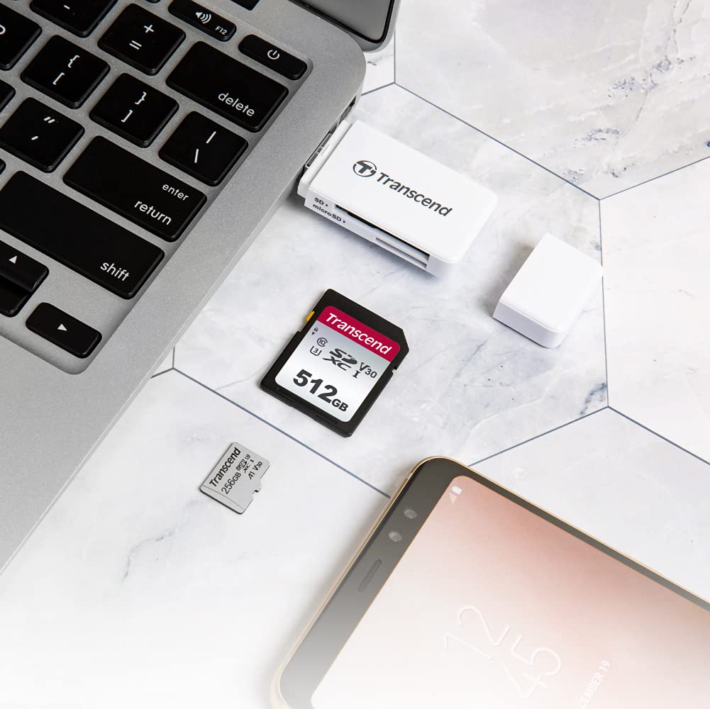 TRANSCEND 64Go UHS-I U1 microSD avec adaptateur SD pour smartphone / tablette