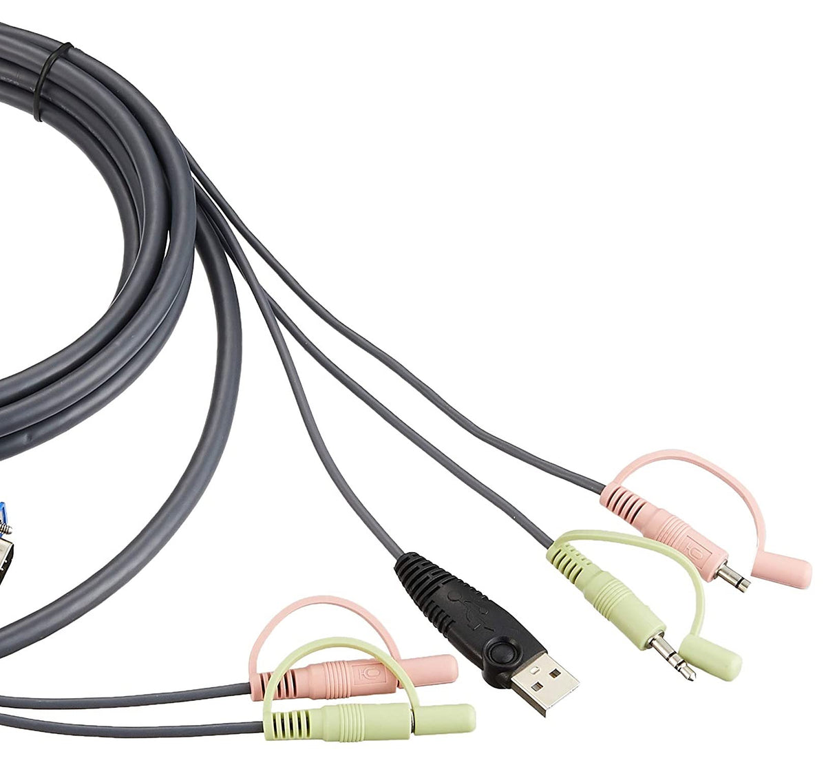 ATEN Câble KVM USB 3m avec SPHD 3 en 1 et audio - 3 m - VGA - Noir - HD-15 - USB A - 2 x 3.5mm - HDB-15 - 2 x 3.5mm - Mâle