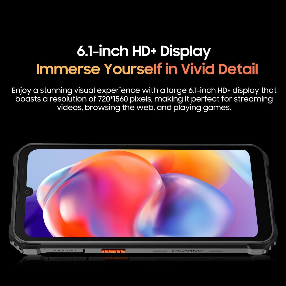 Blackview BV5300 Plus (Double Sim - Ecran de 6.1'' - 128 Go, 8 Go RAM) Orange