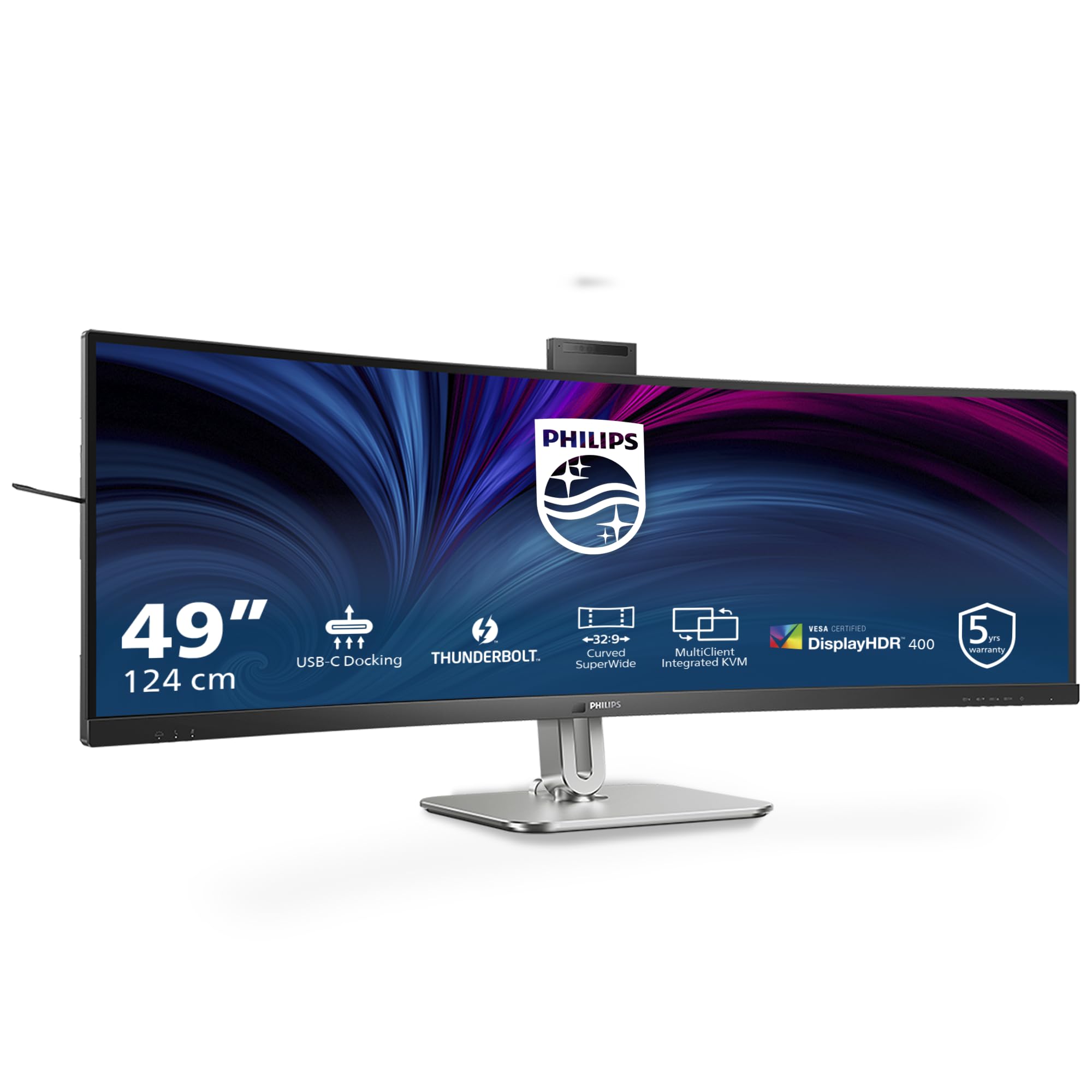 PHILIPS 49B2U6903CH/00 48.8p 5120x1440 VA Curved H/A 170mm SUPERWIDE USB-C 75Hz DP 2xHDMI USB HUB SPEAKERS webcam