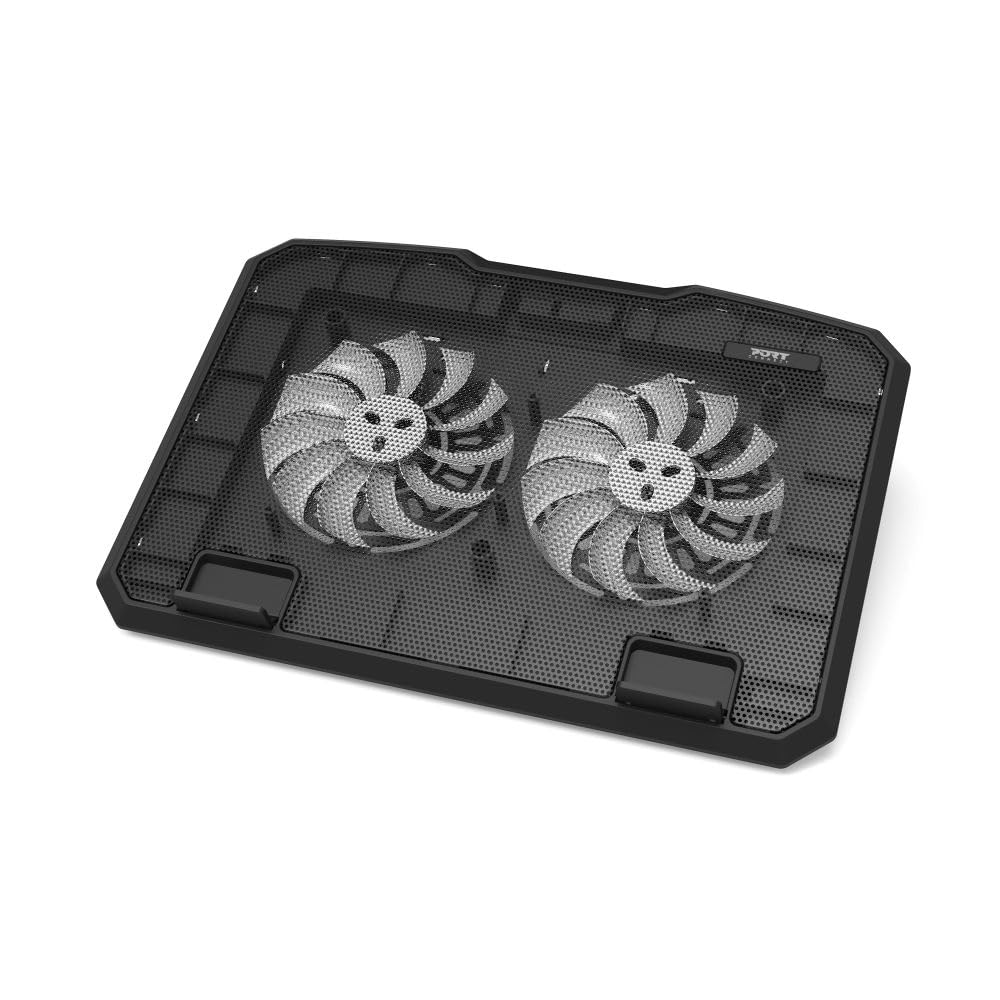 PORT DESIGNS Professional Ergonomic Cooling Notebook Stand for notebooks up to 17p Dual silent cooling fans USB-A
