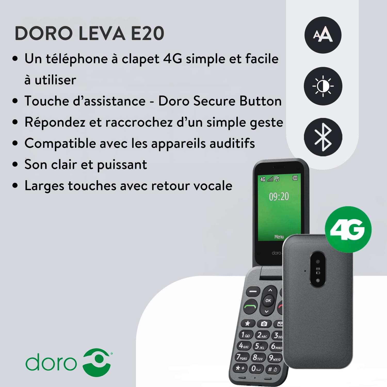 Doro Leva E20 GRAPHITE/GRAPHITE