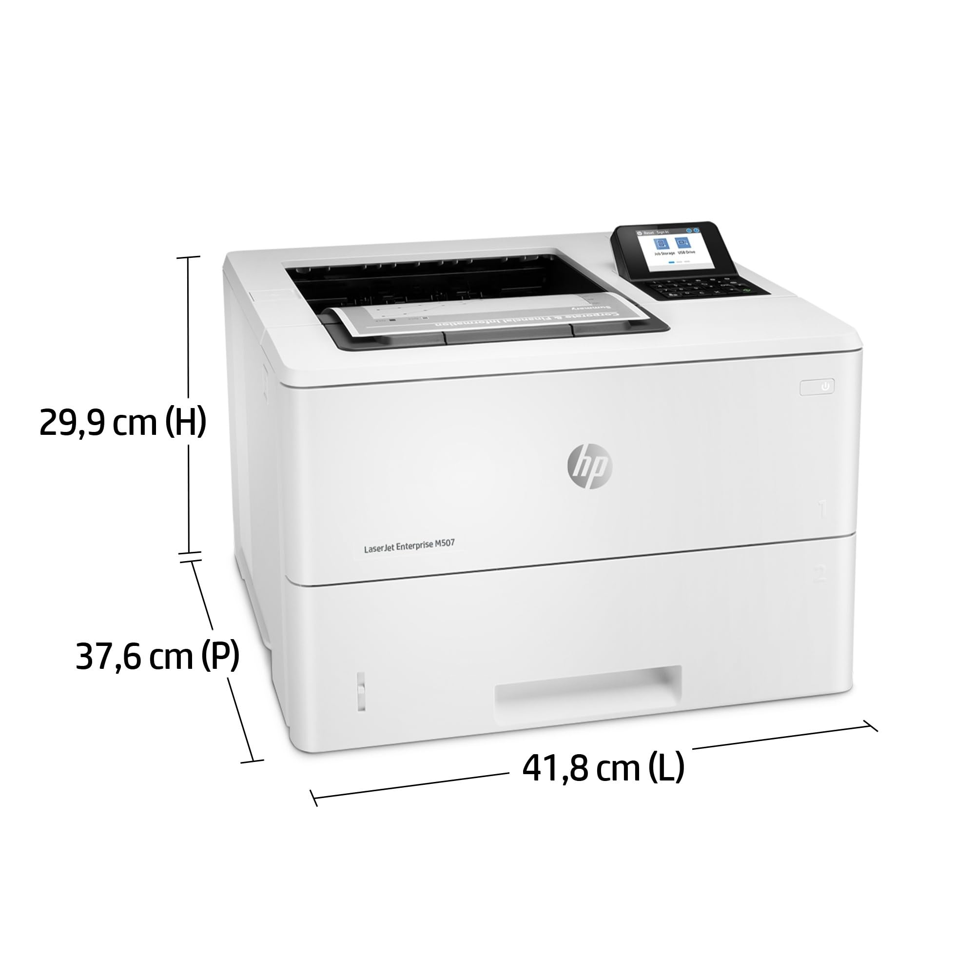 HP LaserJet Enterprise M507dn Printer Mono Duplex laser A4 1200x1200dpi 50ppm 650sheets USB LAN