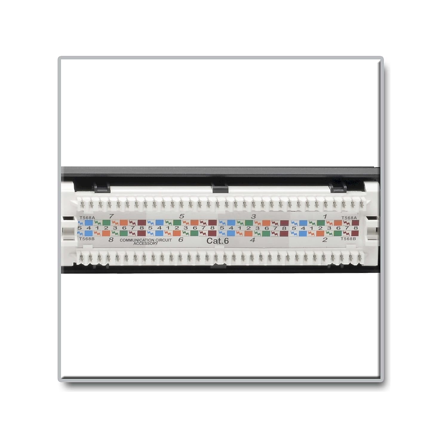 EATON TRIPPLITE Cat6 24-Port Patch Panel PoE+ Compliant 110/Krone 568A/B RJ45 Ethernet 1U Rack-Mount TAA