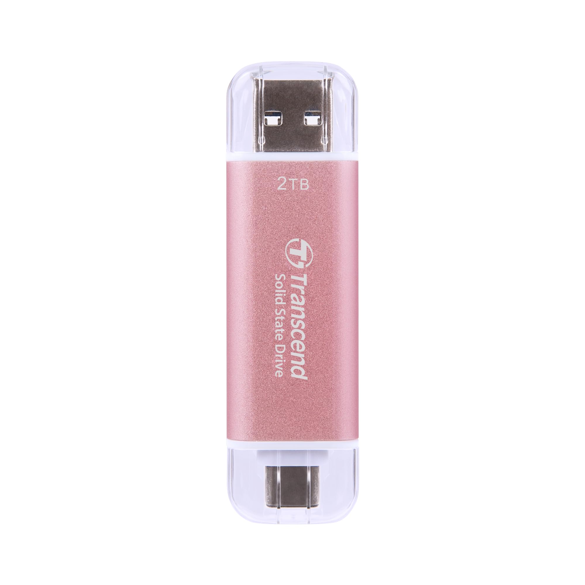 TRANSCEND ESD310P 2To External SSD USB 10Gbps Type C/A Pink