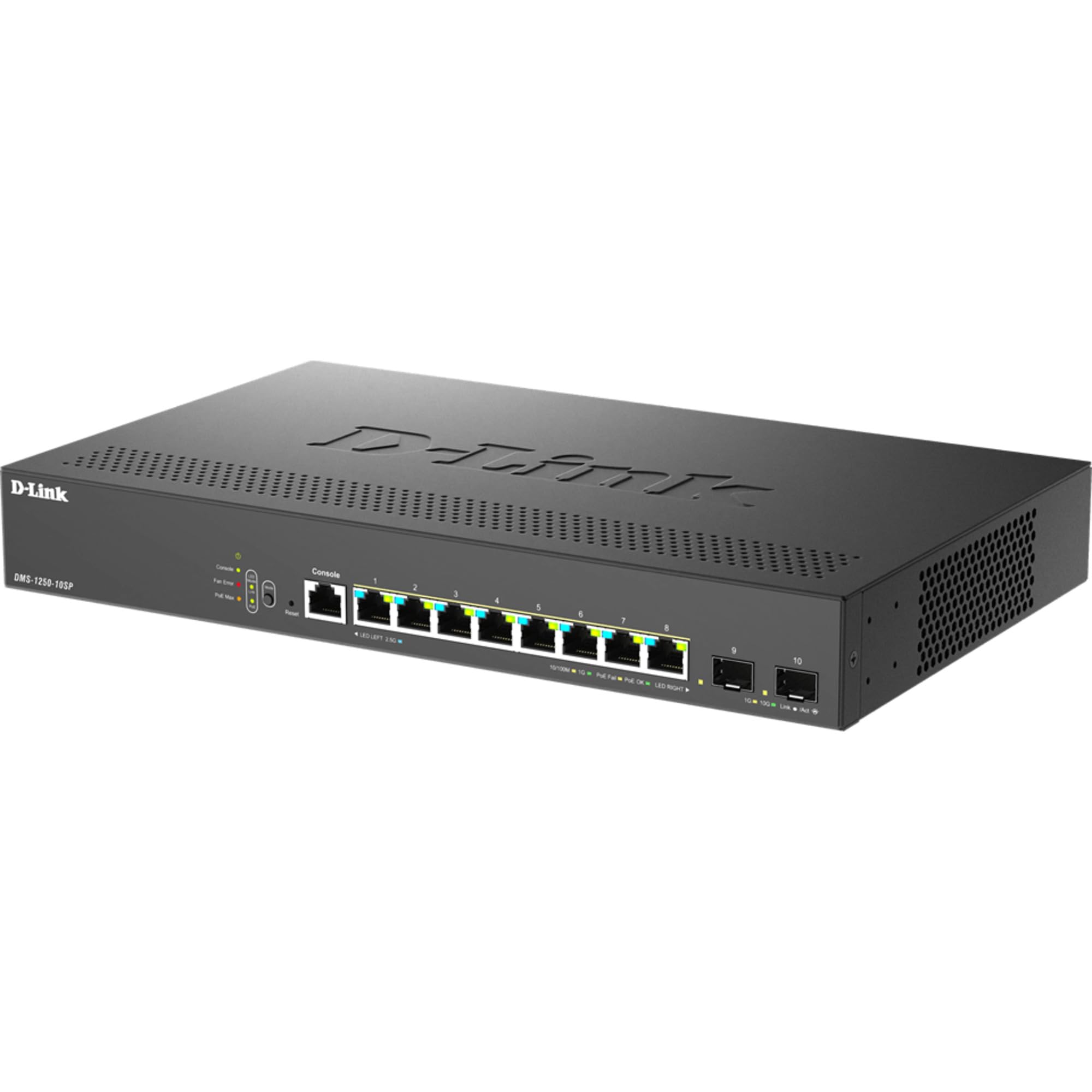 D-LINK Smart+ L2+ 8 ports 2.5 GbE PoE+ and 2 ports 10 GbE SFP+ - Budget PoE 240 W