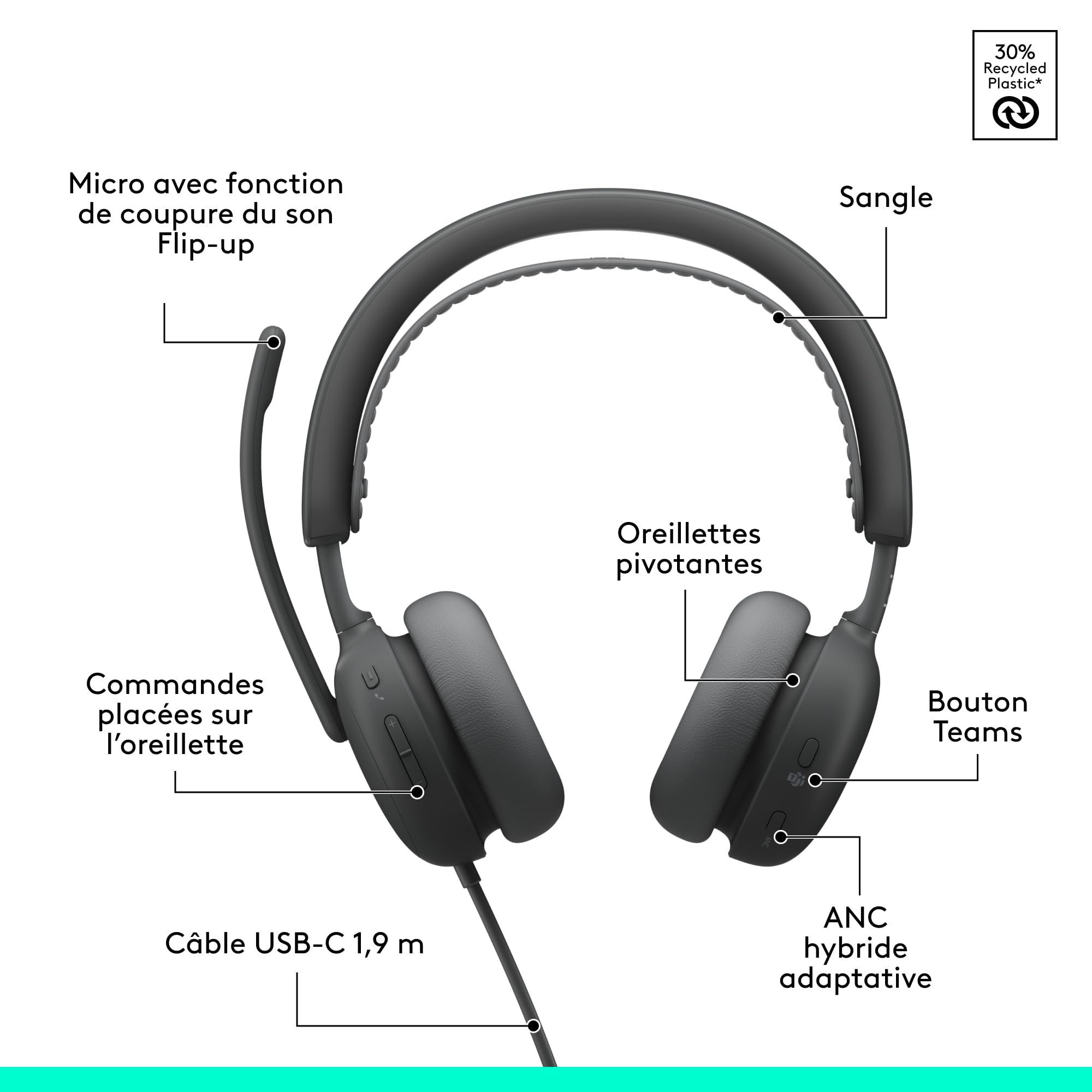 LOGITECH Zone Wireless 2 ES for B - Graphite
