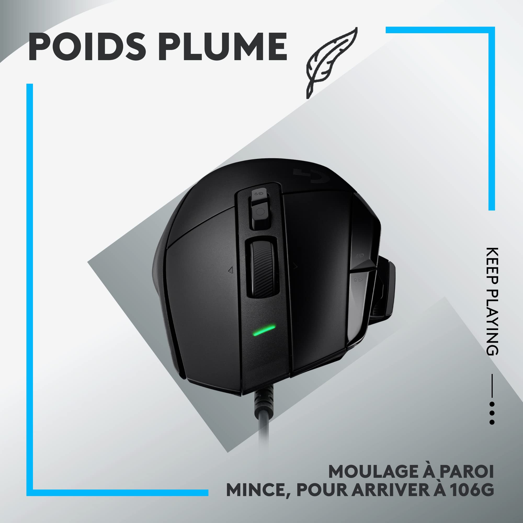 LOGITECH G G502 X Mouse optical wired USB black
