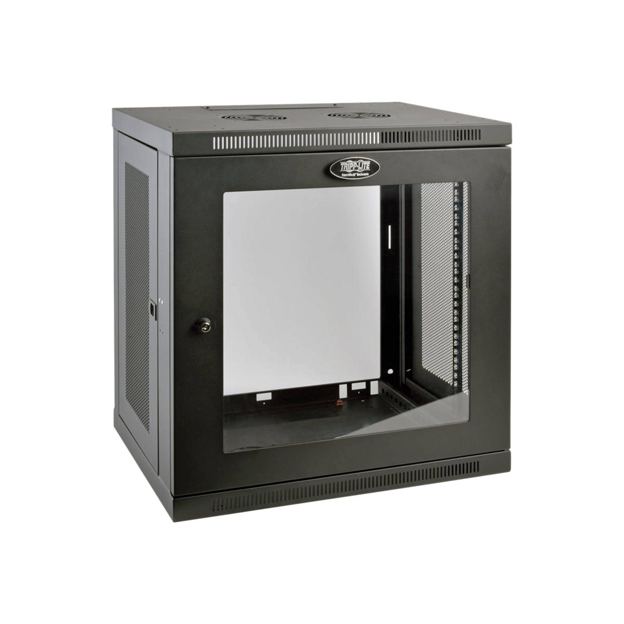EATON TRIPPLITE 12U Wall Mount Rack Enclosure Server Cabinet w/ Glass Front Door Rack cabinet wall mountable Black 12U 19