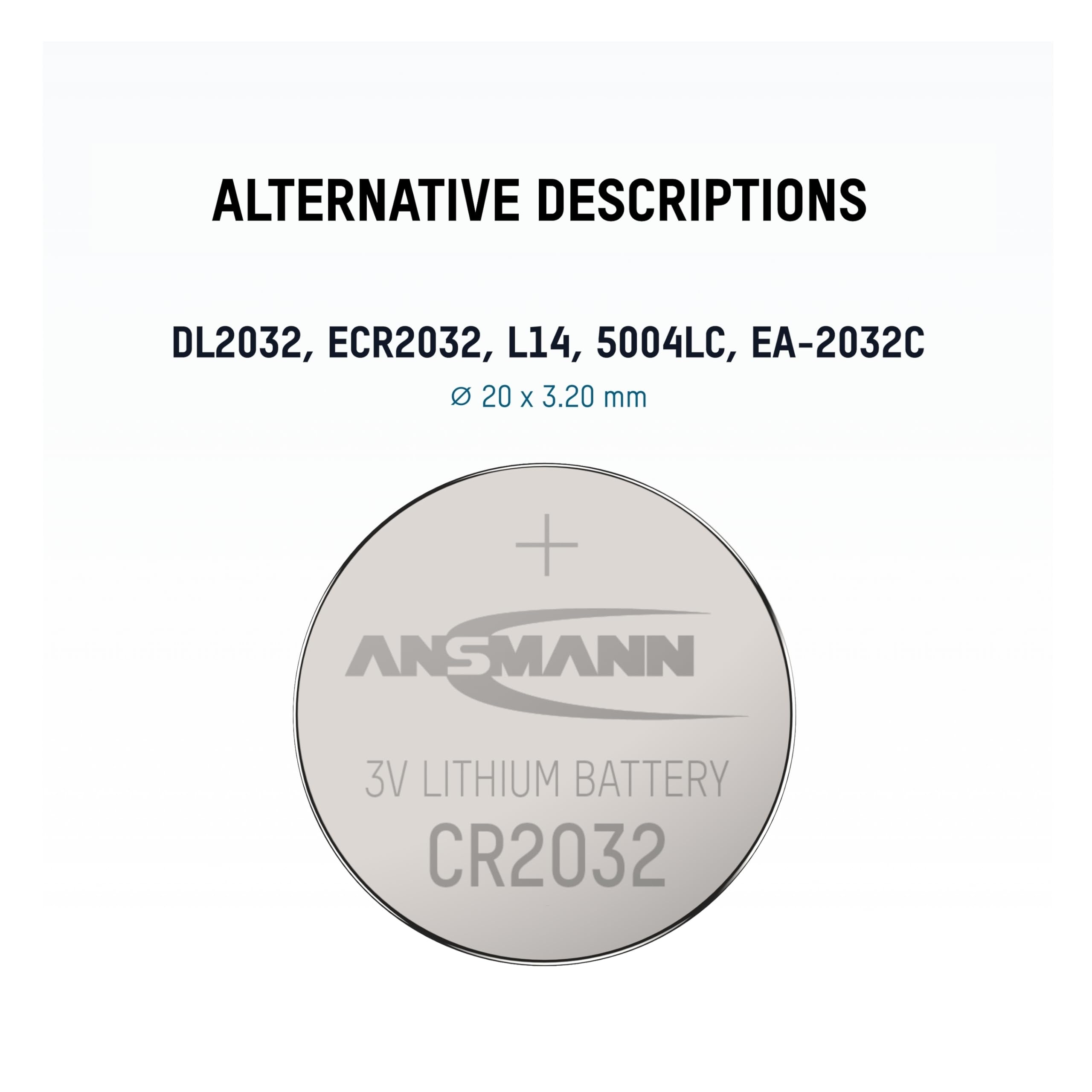 ANSMANN Pile lithium 5020122 CR2032 blister de 1