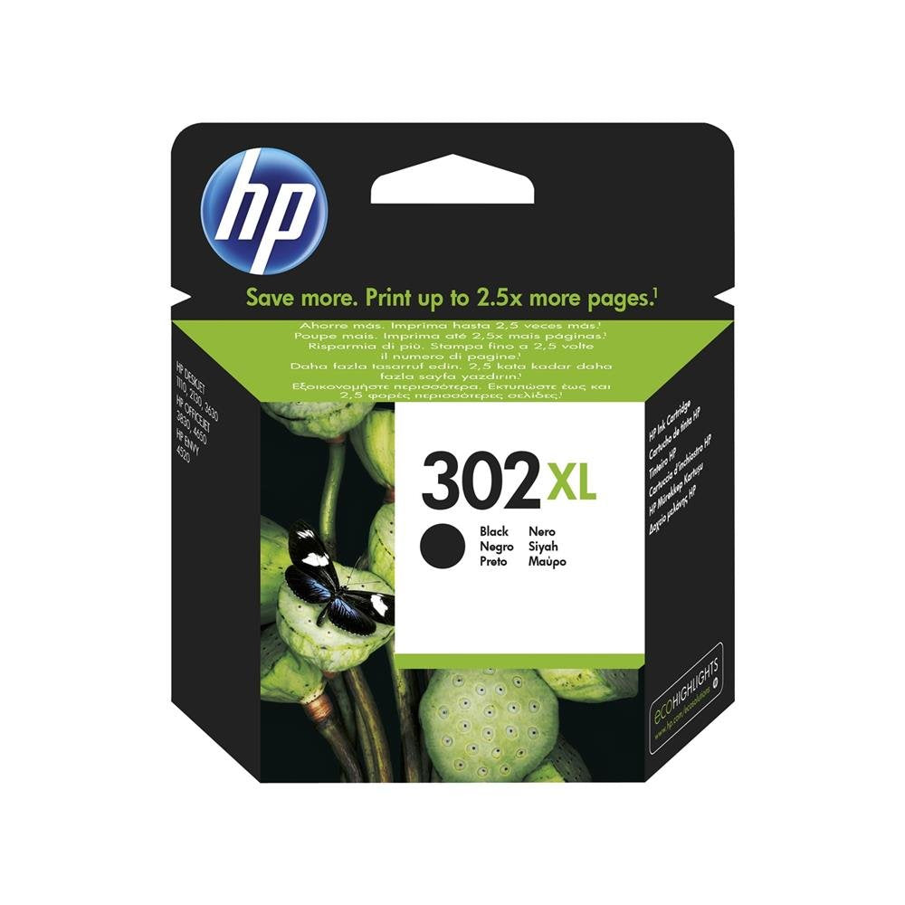 HP 302XL original Black Ink cartridge F6U68AE 301 Blister