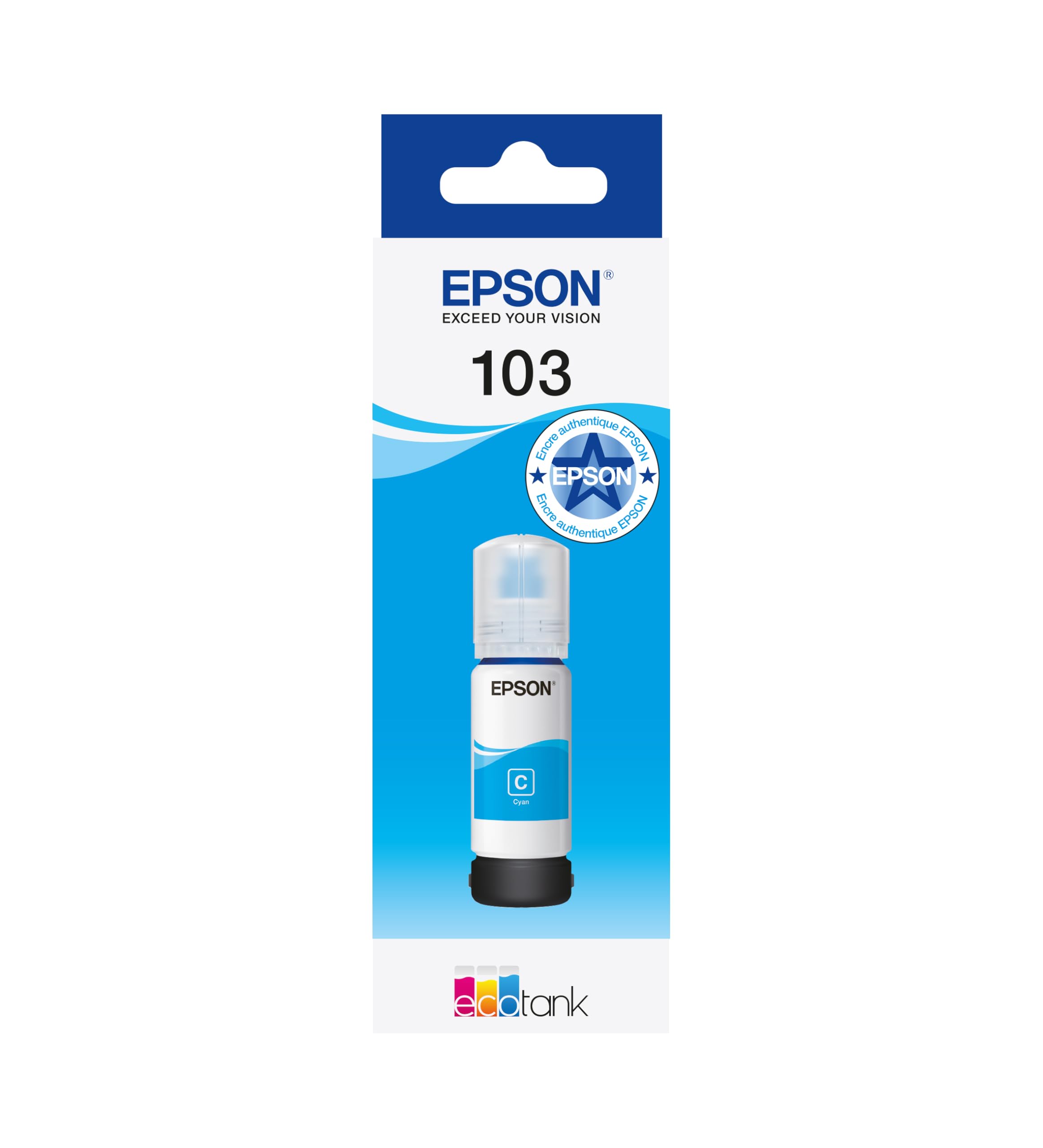 EPSON 4LB 103 EcoTank Cyan ink bottle local