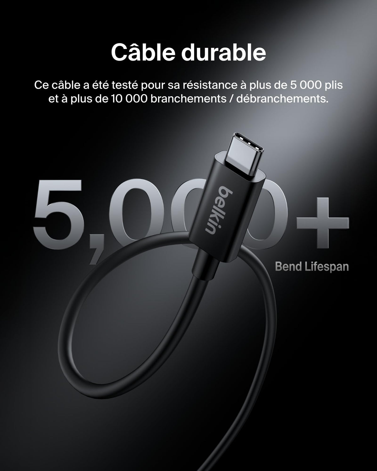 BELKIN Thunderbolt 5 Passive 80Gbps 240w Cable 1m
