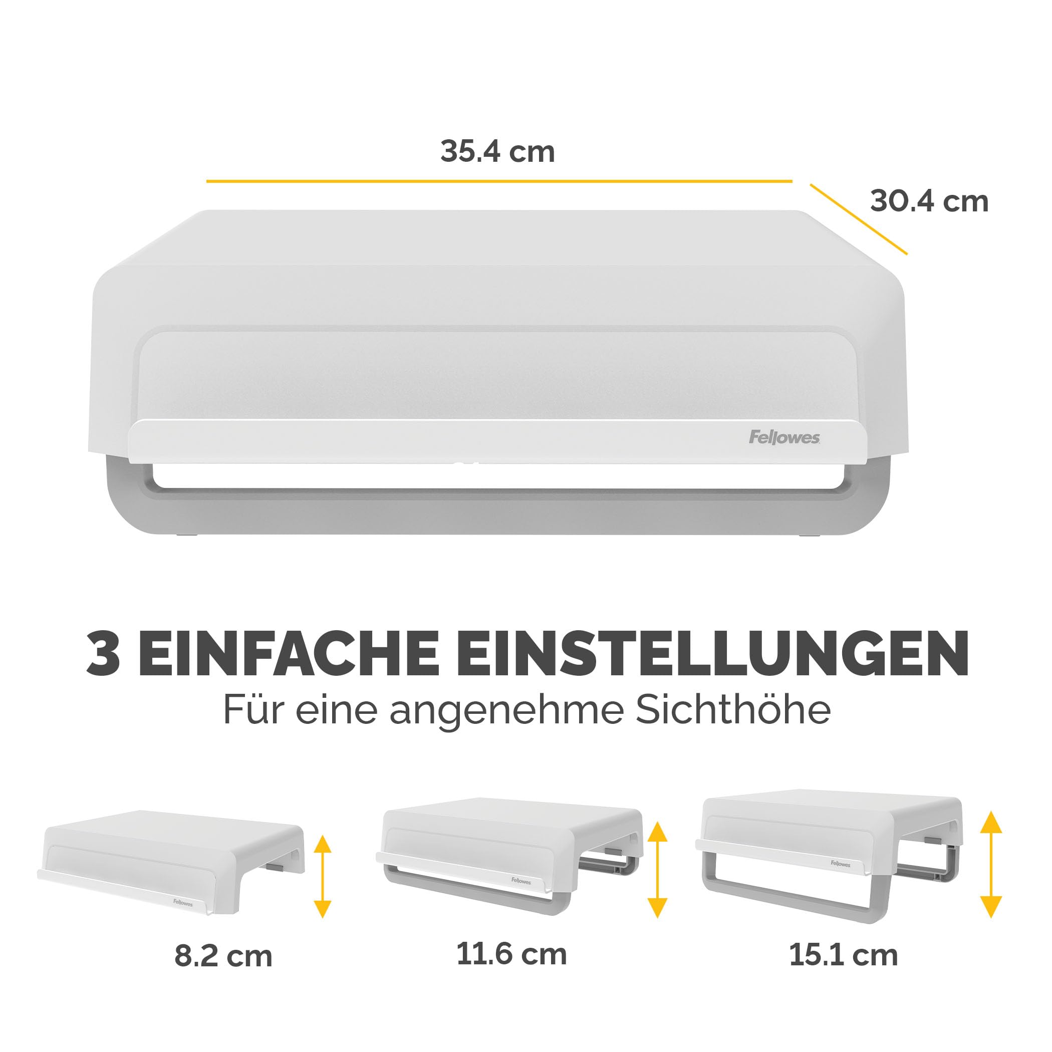 FELLOWES Monitor Support Breyta White