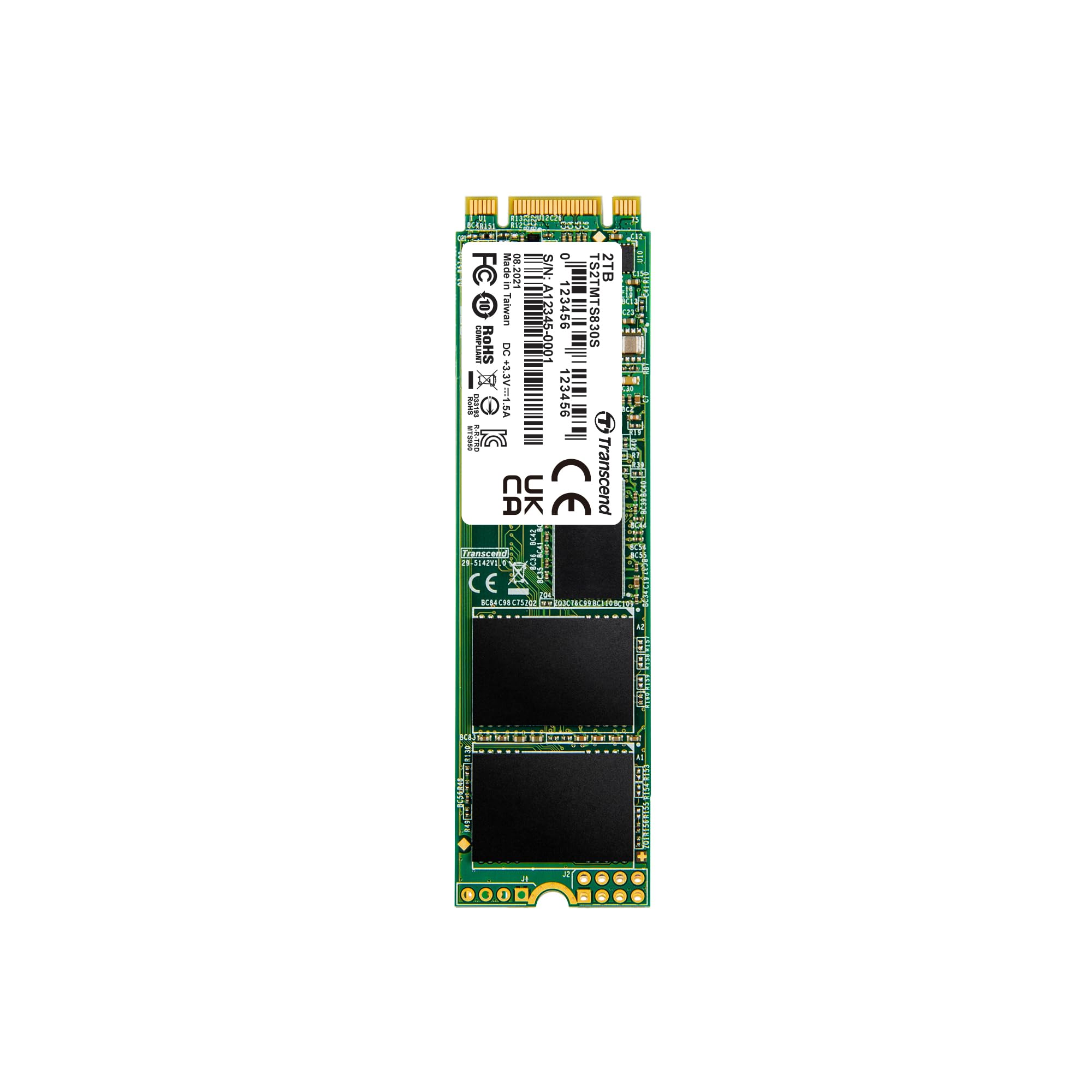 TRANSCEND 2To SSD Interne M.2 2280 SATA3 puce TLC Parfait pour Ultrabook
