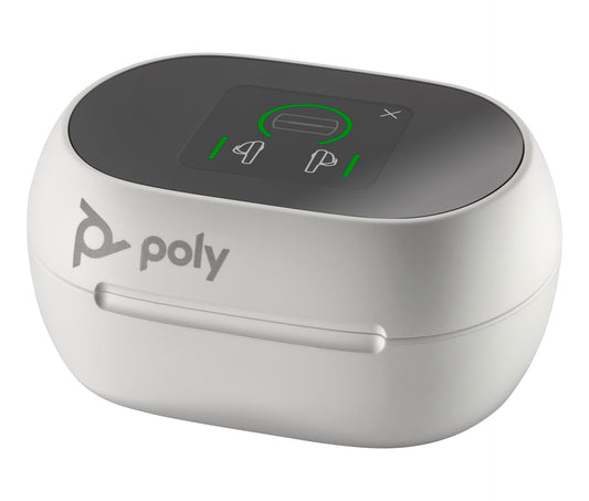 POLY Voyager Free 60+ Boitier tactile vide USB-C blanc