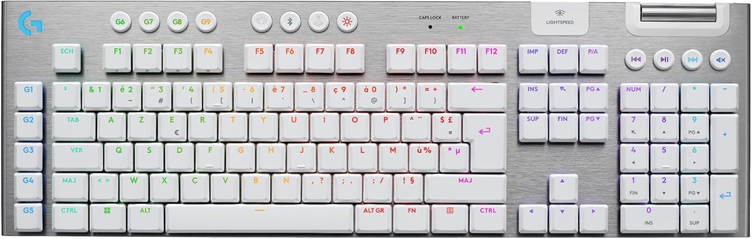 LOGITECH G915 X LIGHTSPEED Wireless Gaming Keyboard White (FR)