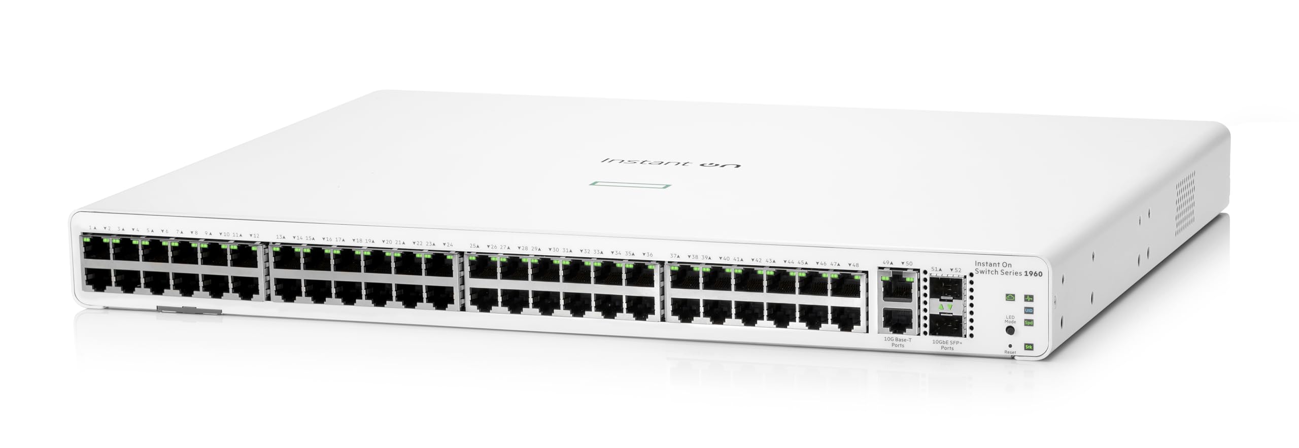 HPE Networking Instant On 1960 48G 2XGT 2SFP+ Switch Commutateur C2+ intelligent 48 x 10/100/1000 + 2 x 10 Gigabit SFP+ + 2 x 10 Gb