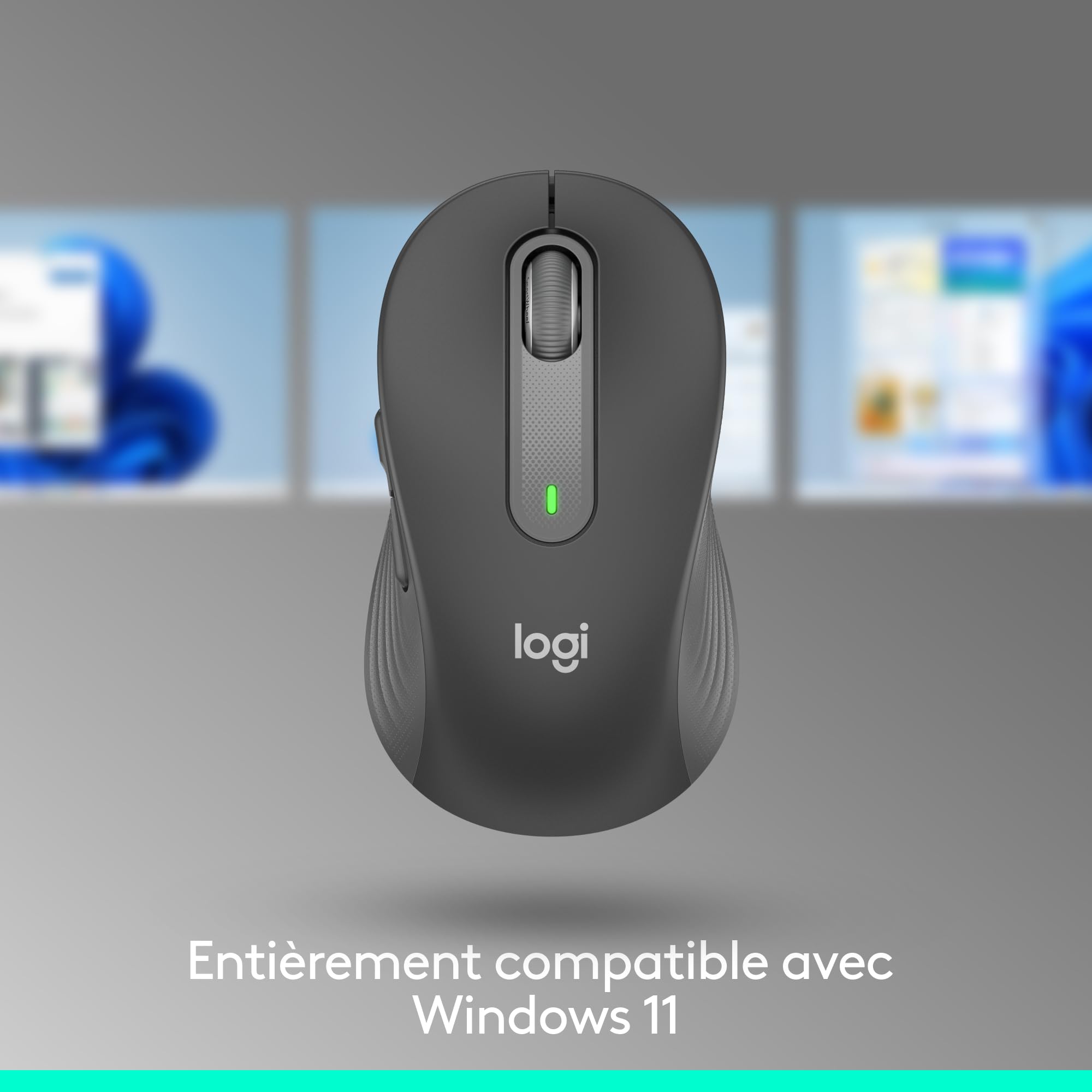 LOGITECH Signature M650 L Mouse large size optical 5 buttons wireless Bluetooth 2.4 GHz Bolt USB receiver graphite