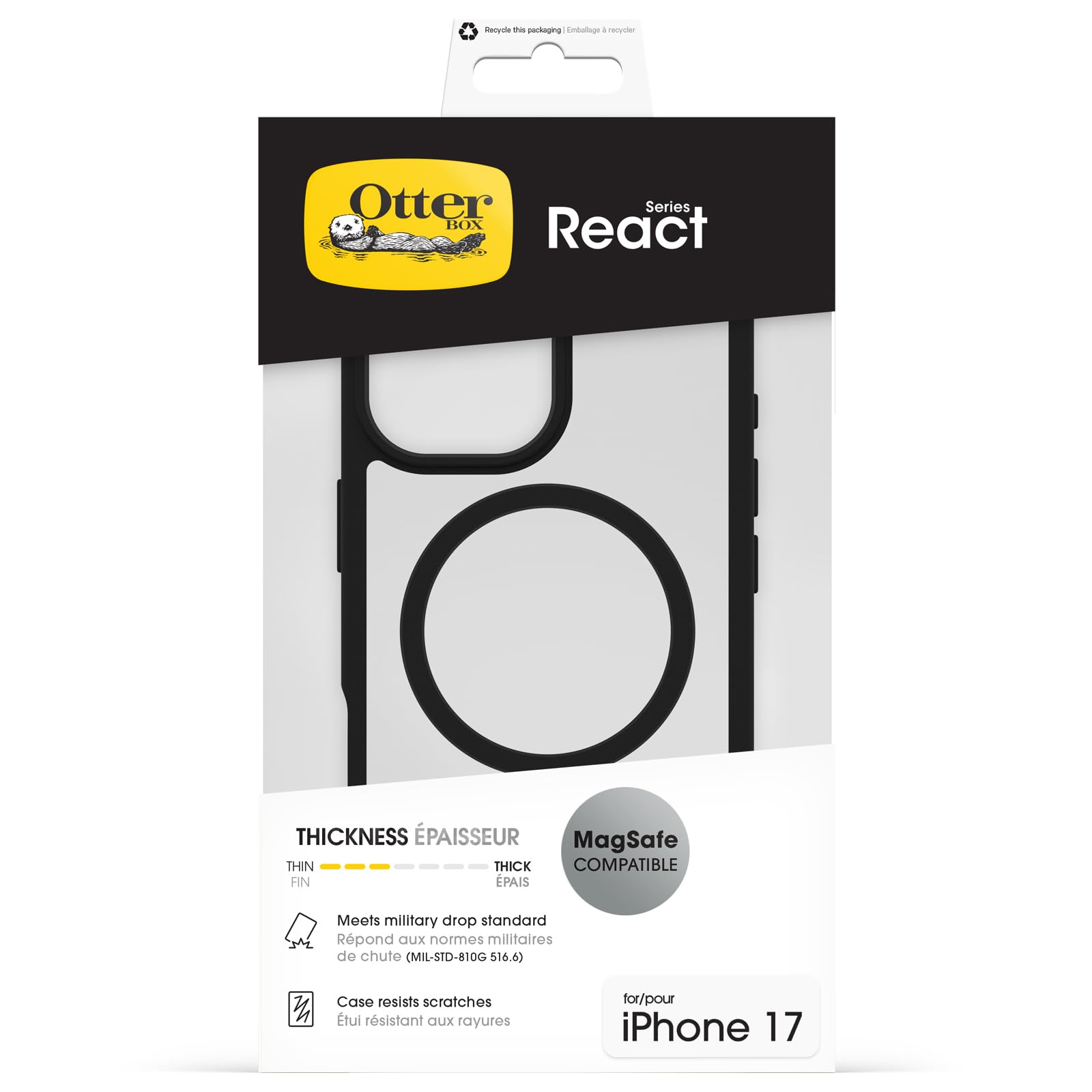 OtterBox React MS iPhone 17 clr/blk