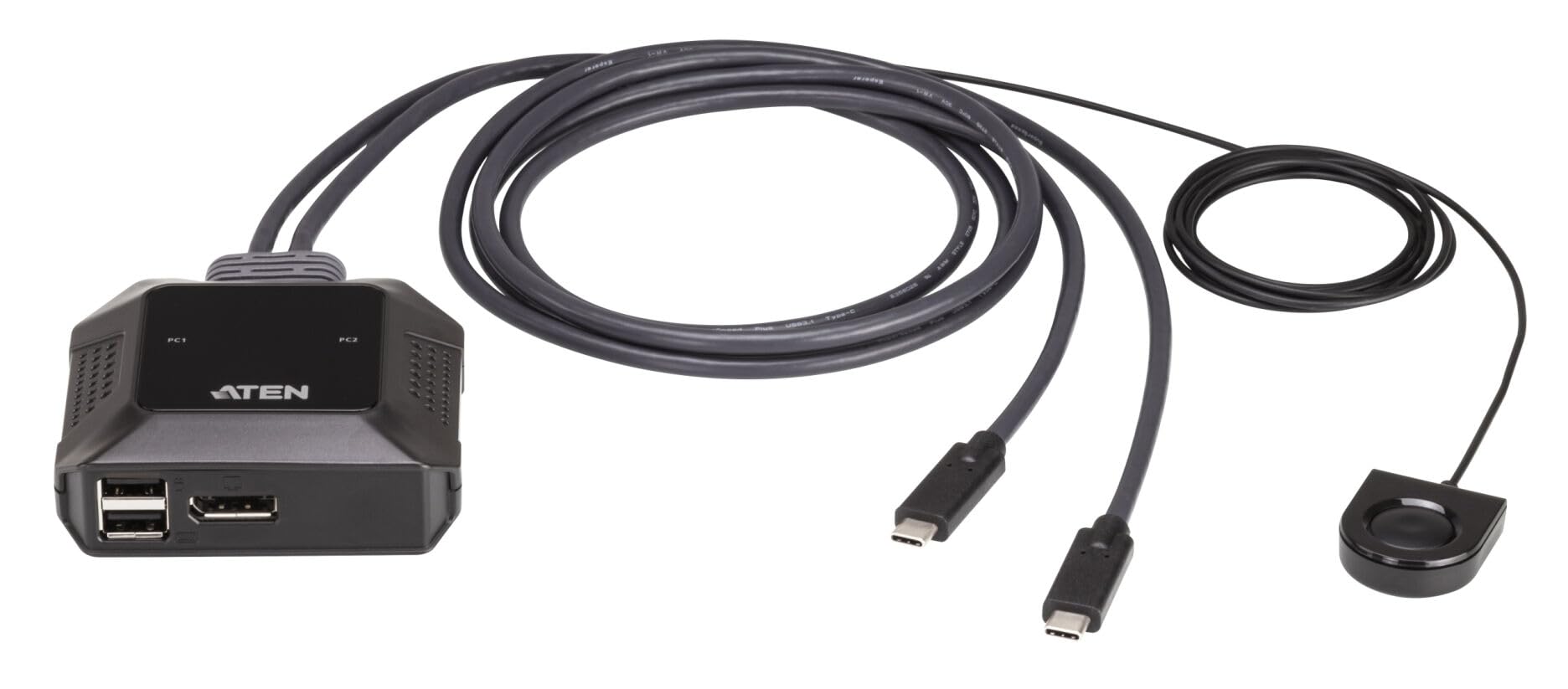 ATEN US3312 Commutateur KVM DisplayPort 4K 2 ports USB-C avec télécommande