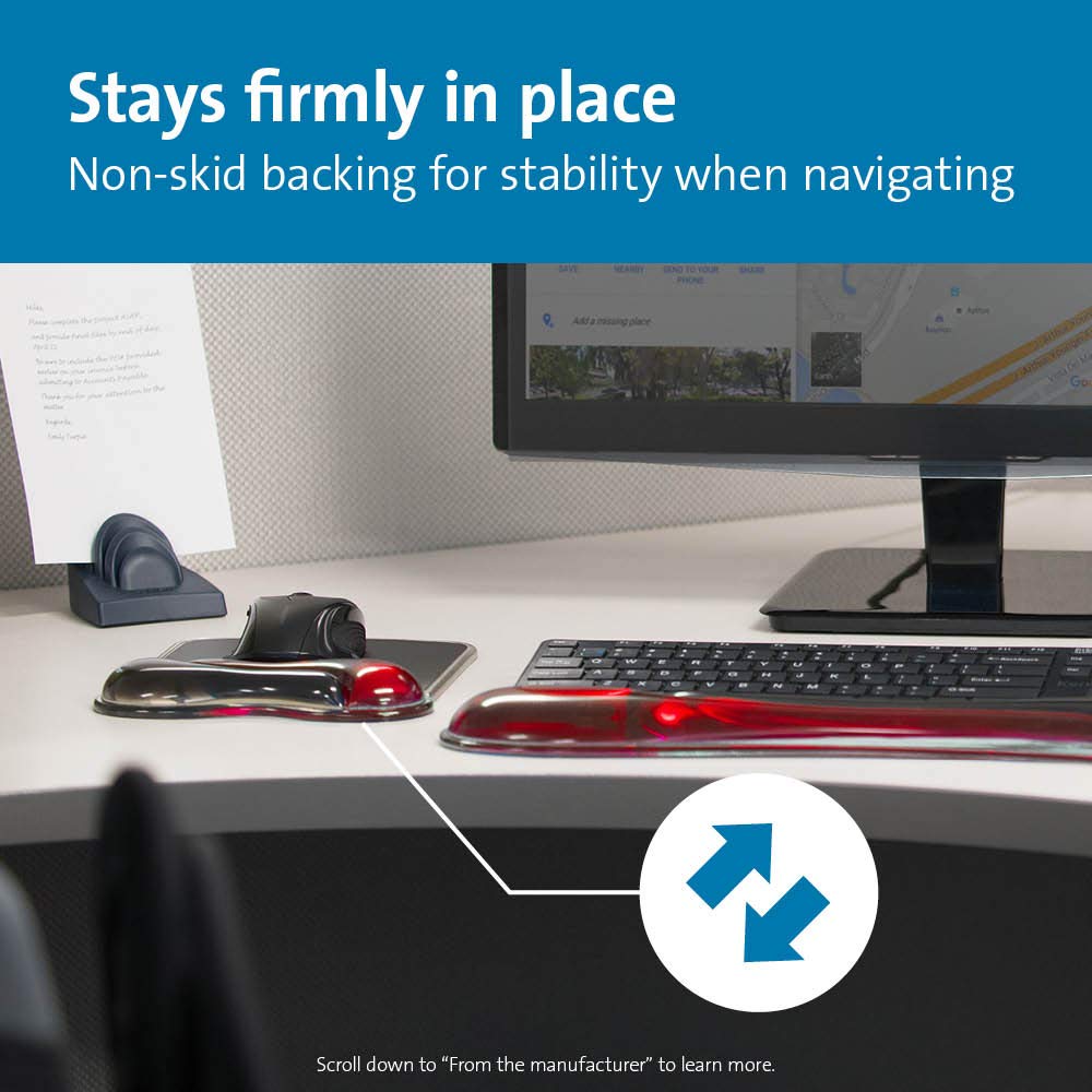 Crystal Gel Mouse Pad/Wave red+black