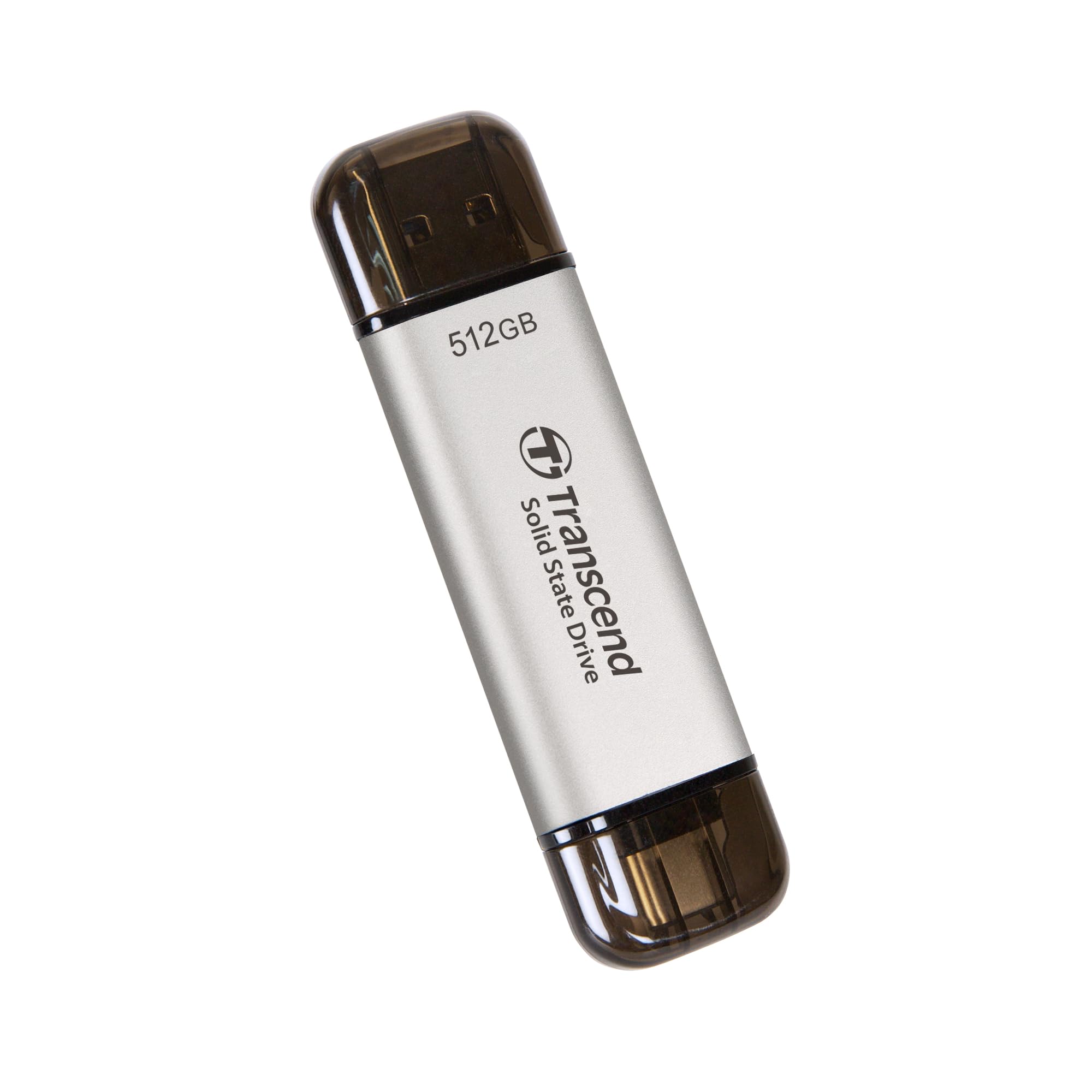TRANSCEND ESD310S 512Go External SSD USB 10Gbps Type C/A Silver