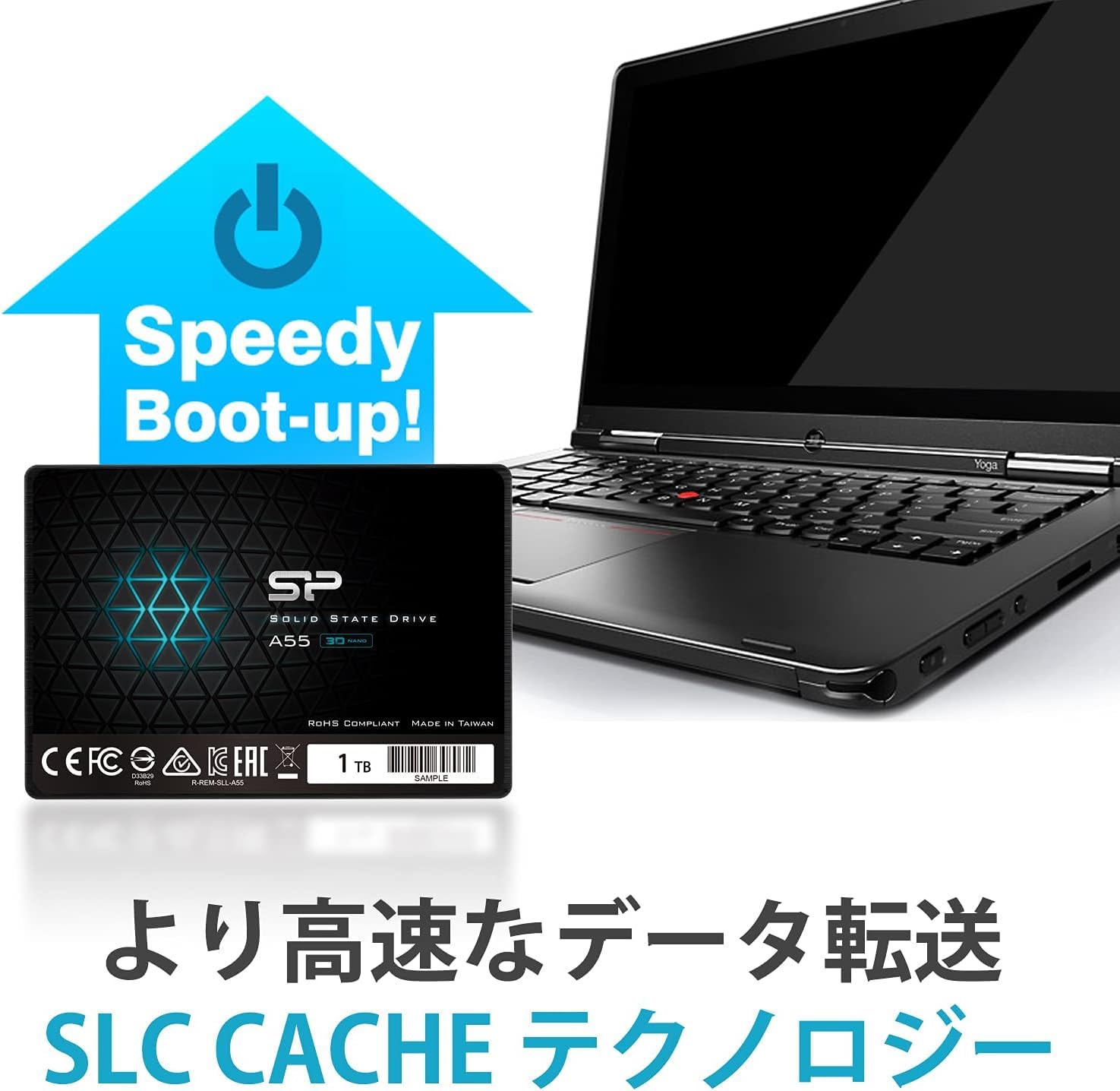 SILICON POWER SSD Ace A55 512Go 2.5p SATA III 6Go/s 560/530 Mo/s