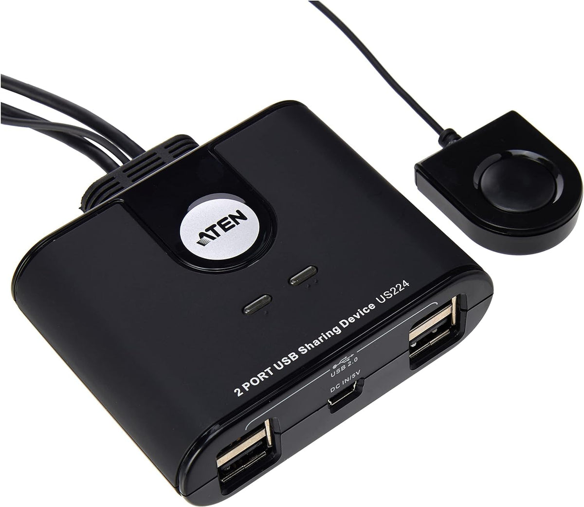 ATEN US224 commutateur écran, clavier et souris Noir