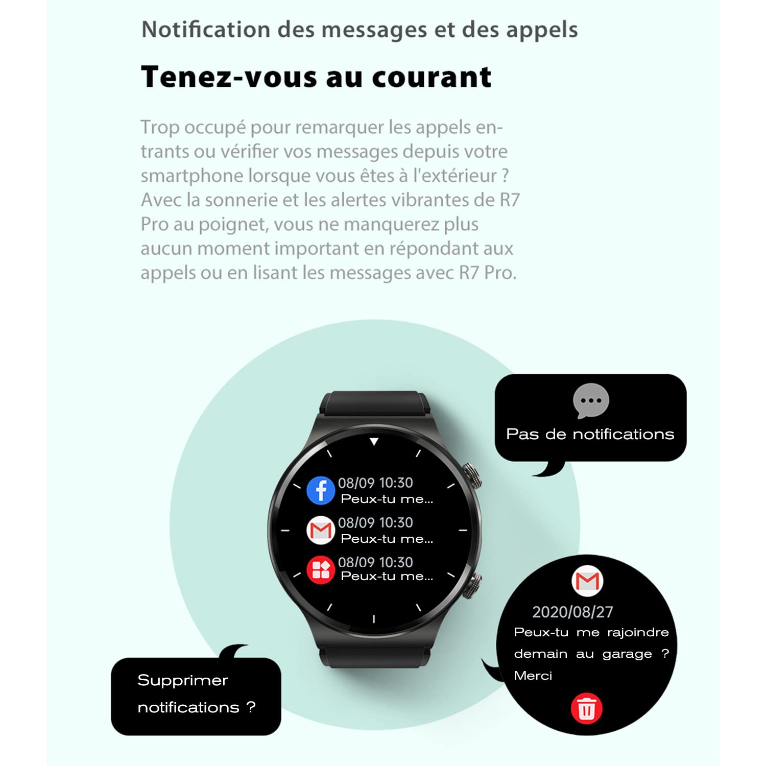 Blackview R7 Pro (Montre Connectée - 1.28'') Noir