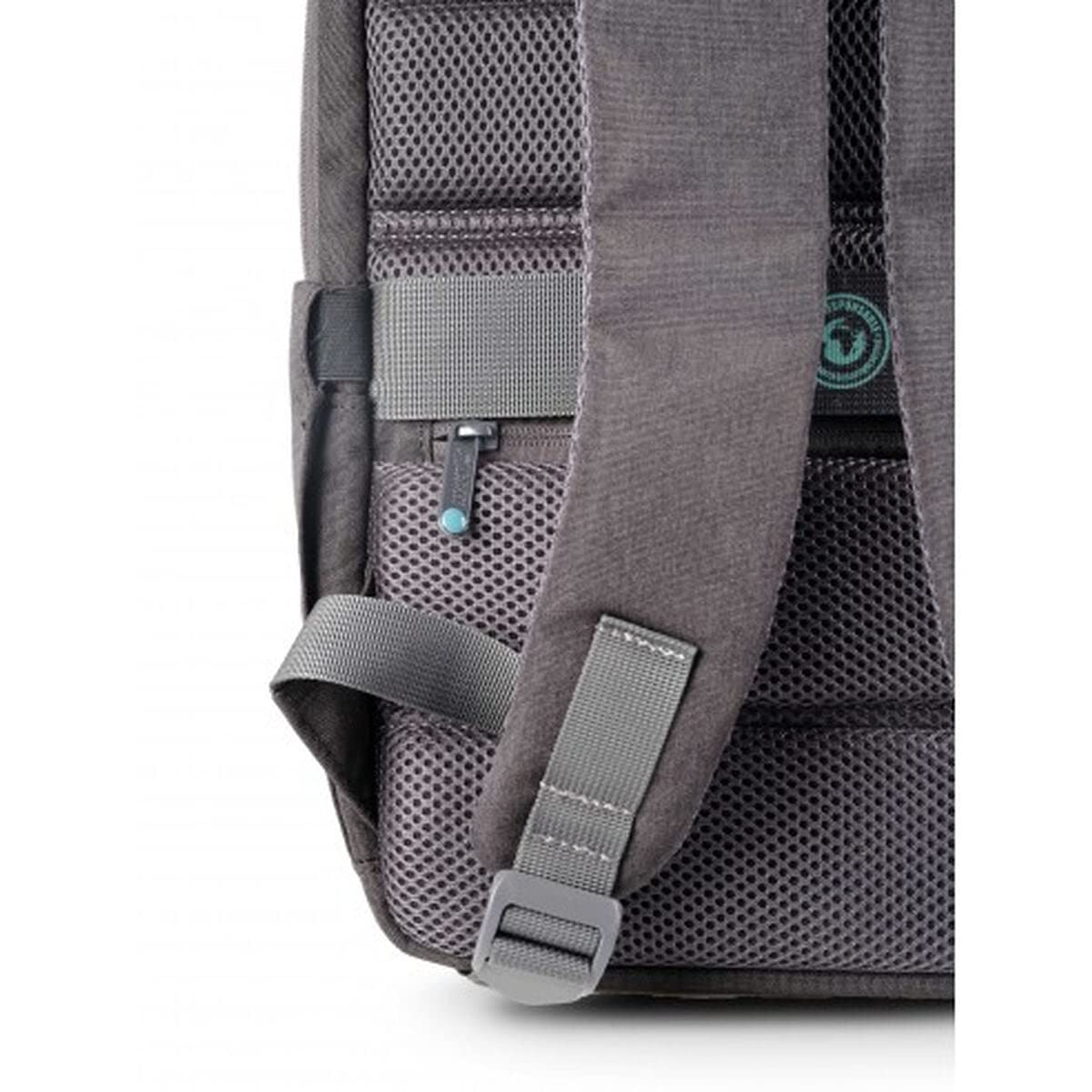 URBAN FACTORY Eco-designed laptop backpack made from recycled PET. Its structure is reinforced with high density foam