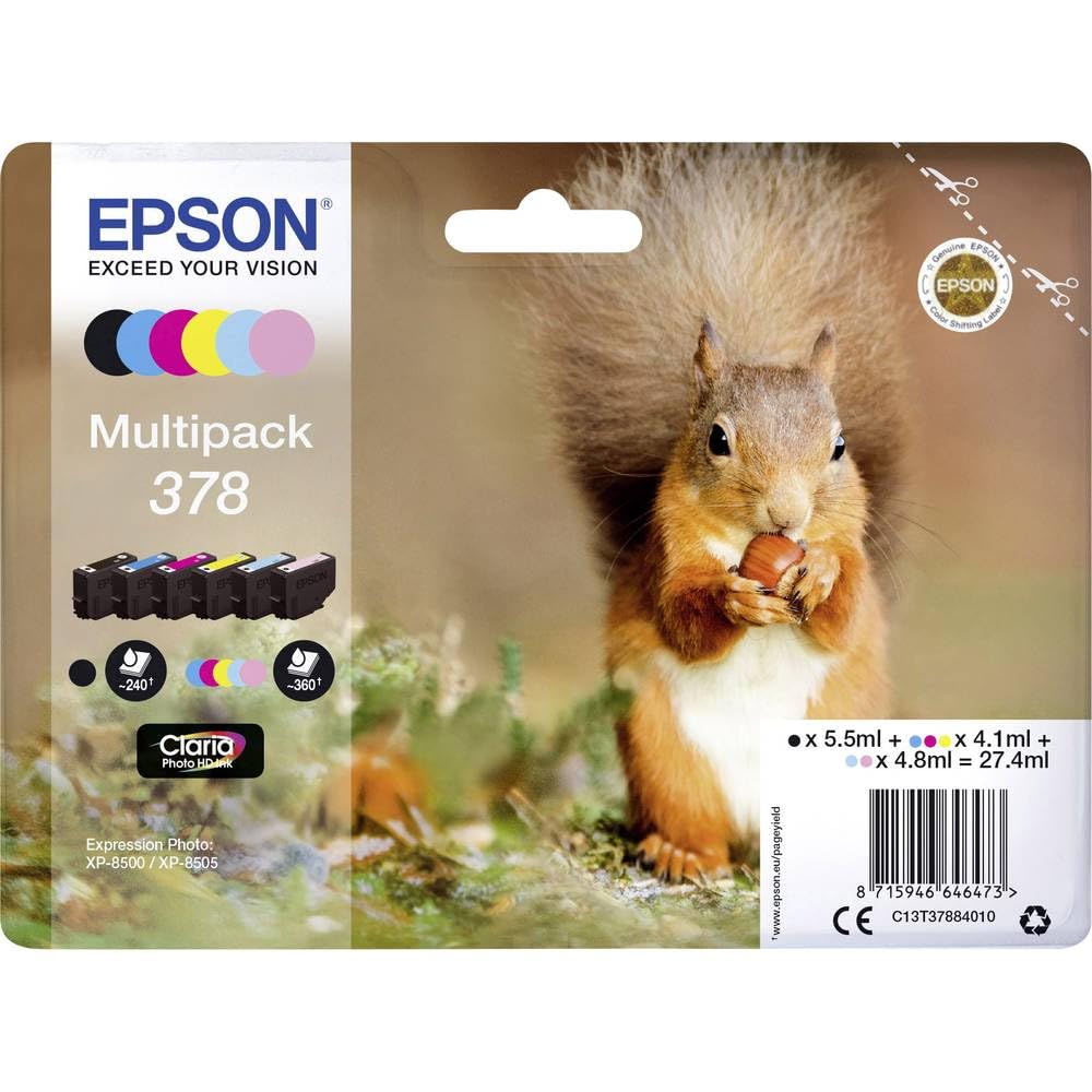 EPSON 1LB Multipack 6-farbig 378 Eichhörnchen Clara Phtsquirrelo HD Ink