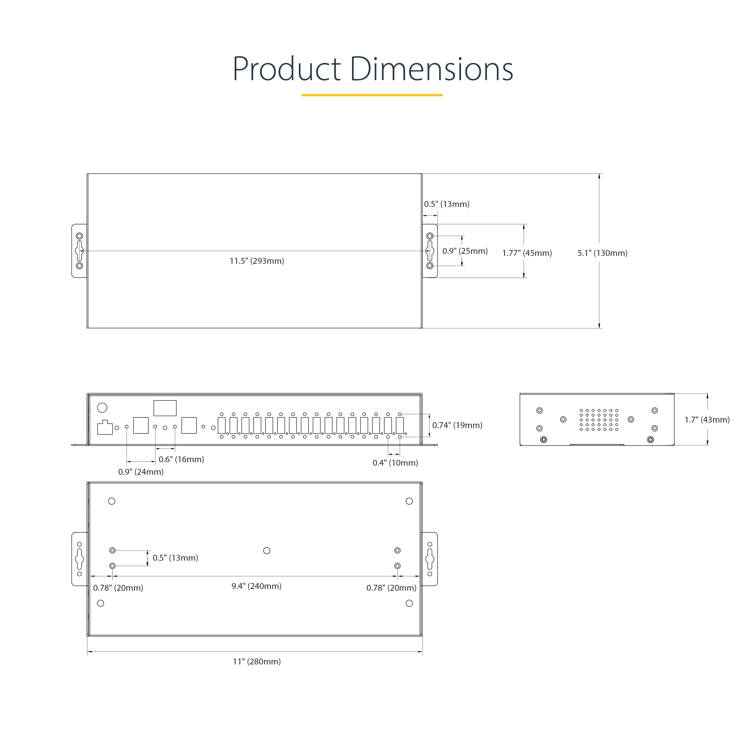 16-Port Industrial USB 3.0 Hub/Switch