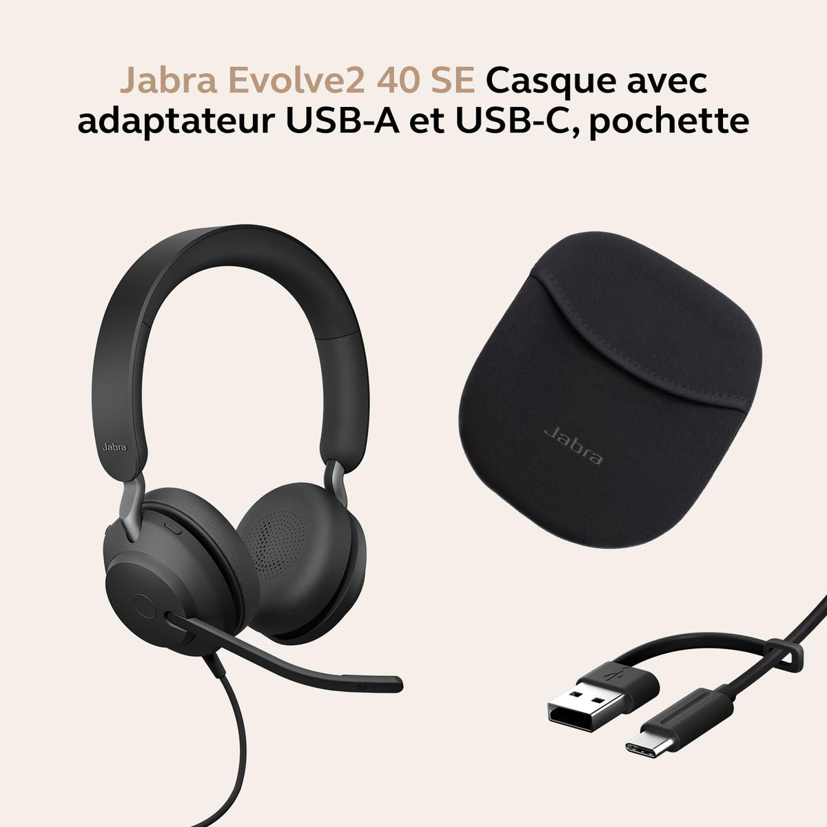 Jabra Evolve2 40 SE USB C/A UC Stereo