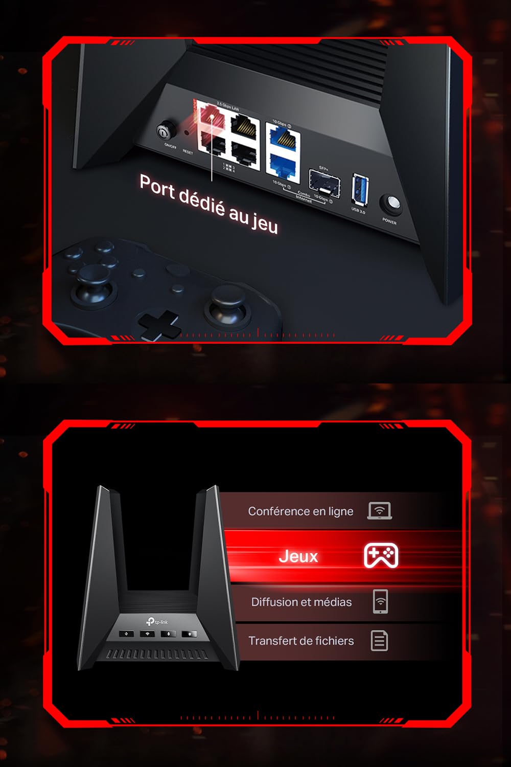 TP-LINK Archer GE800 BE19000 Tri Band Wi-Fi 7 Gaming Router
