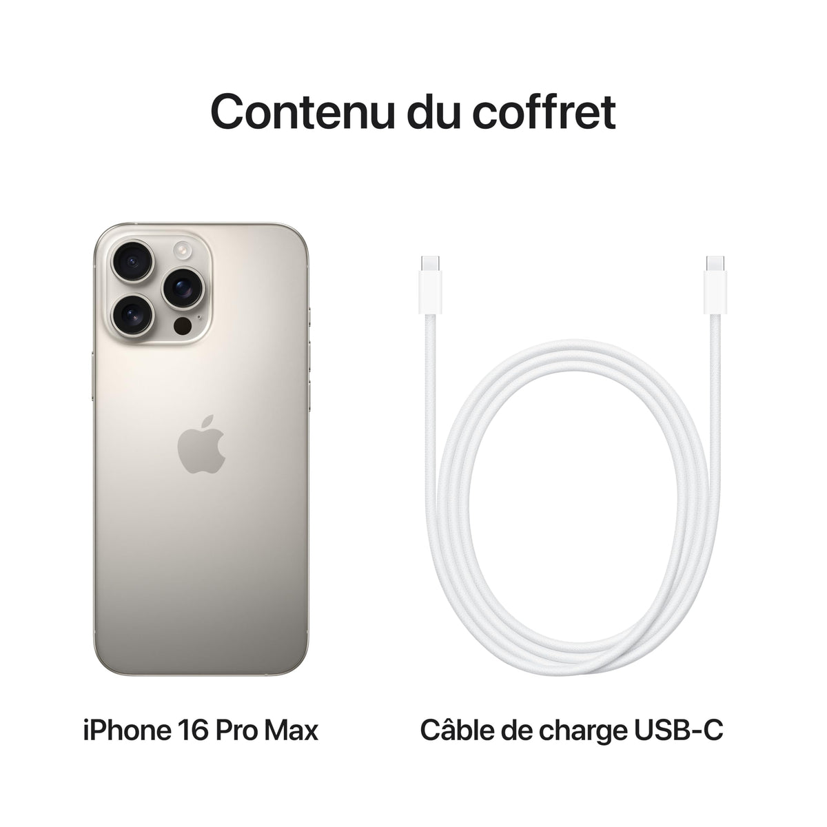 iPhone 16 Pro Max  (6.9" - 256 Go, 8 Go RAM) Noir