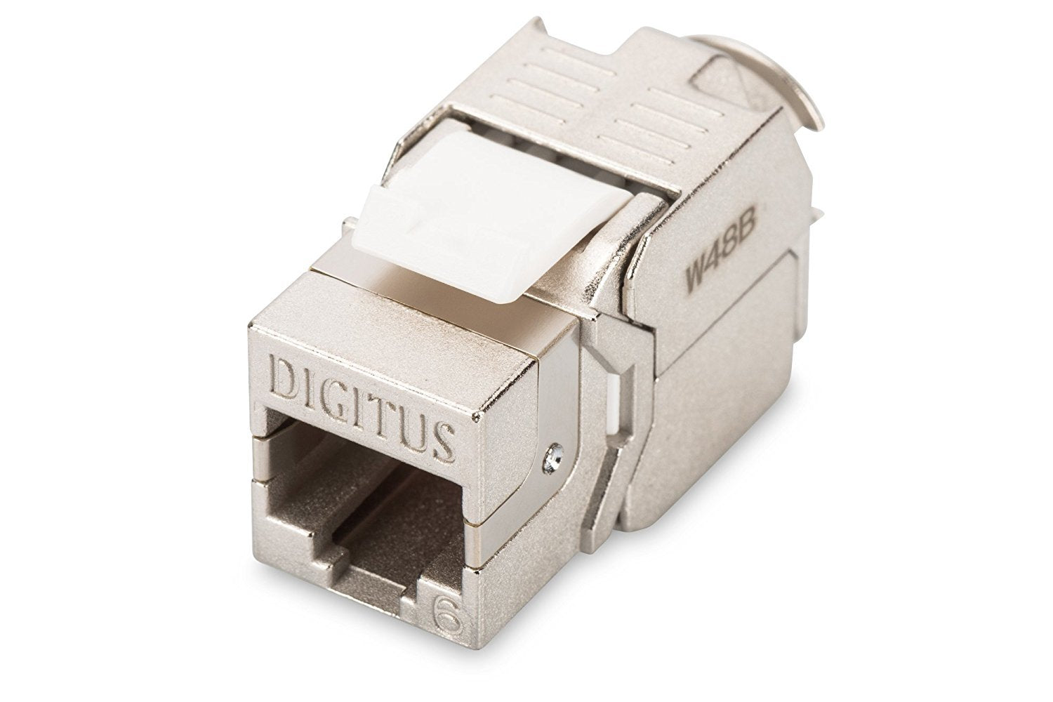 DIGITUS Module Keystone CAT 6 - blindé - Plat - Argent - RJ-45 - RJ-45 - Femelle - Femelle