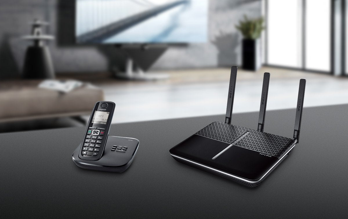 TP-LINK AC1600-VoIP-WLAN-DSL-Router Broadcom Chipset 802.11ac/a/n/g/b 1.300Mbit/s at 5GHz + 300Mbit/s at 2.4GHz