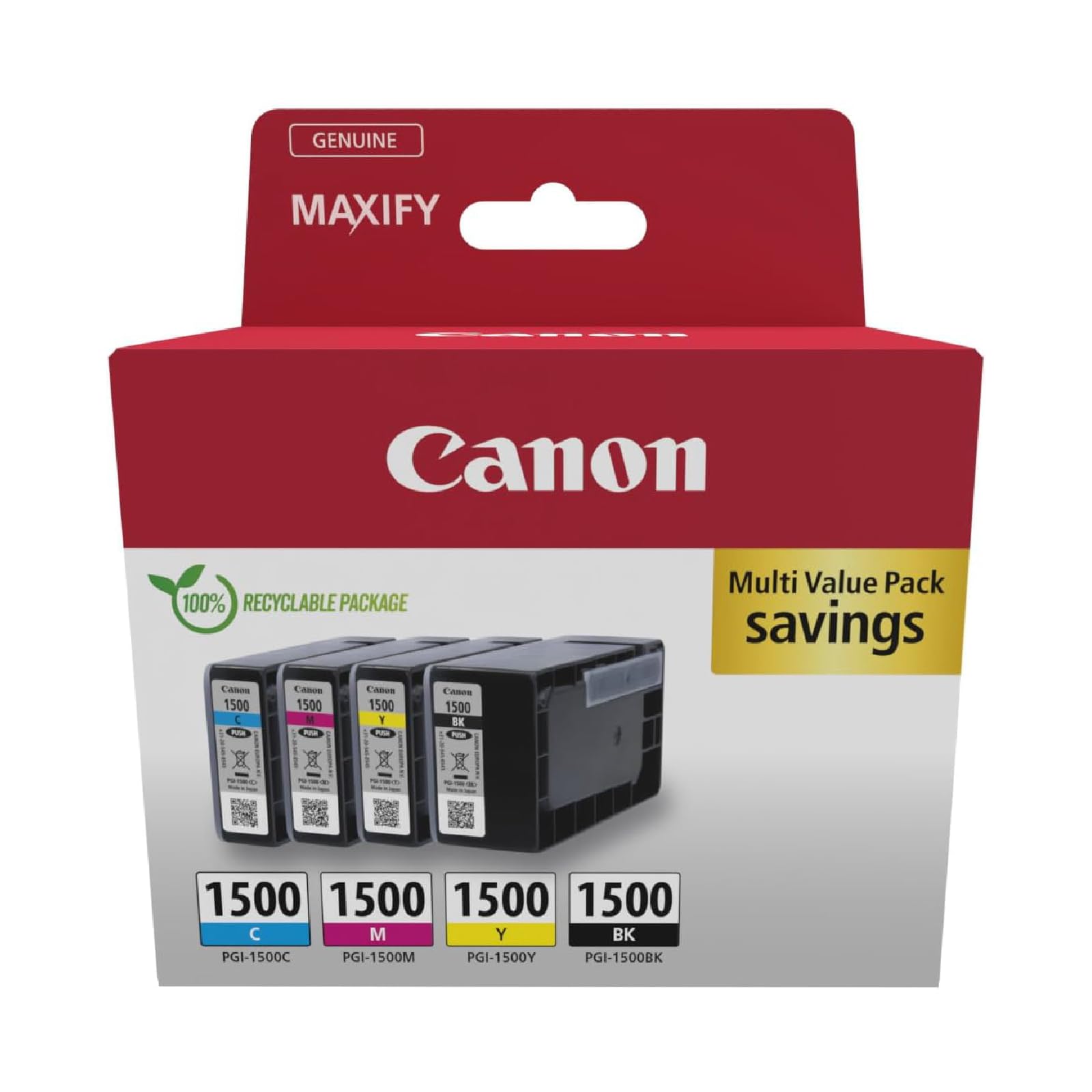 CANON PGI-1500 Ink Cartridge BK/C/M/Y MULTI