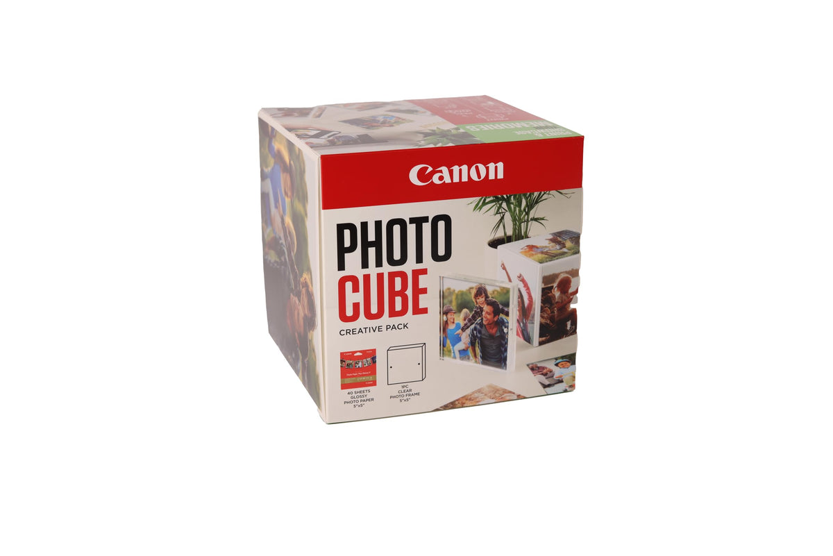 CANON pp-201 Ink Cartridge 5x5 Photo Cube Creative Pack White Pink