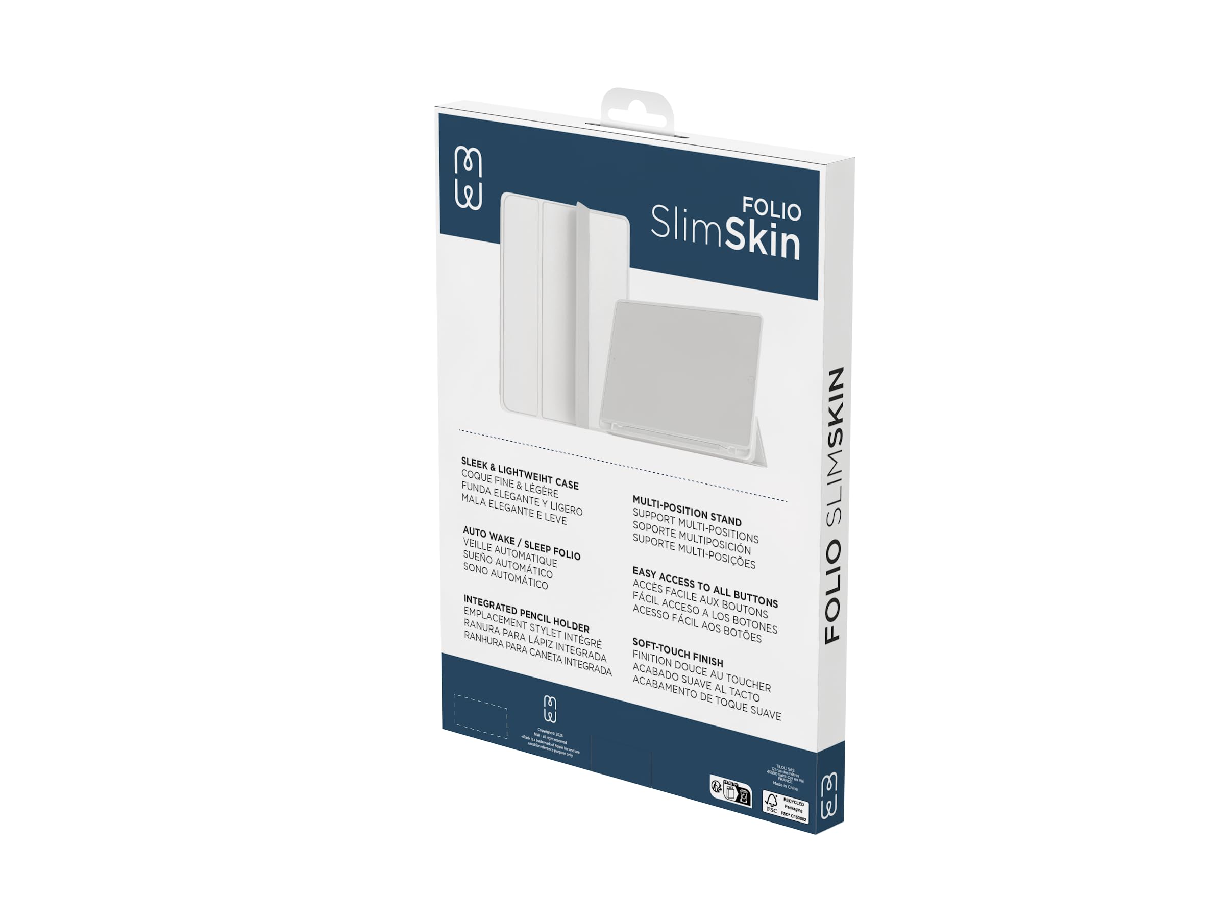 FOLIO SLIMSKIN IPAD 7/8/9 GEN BLACK