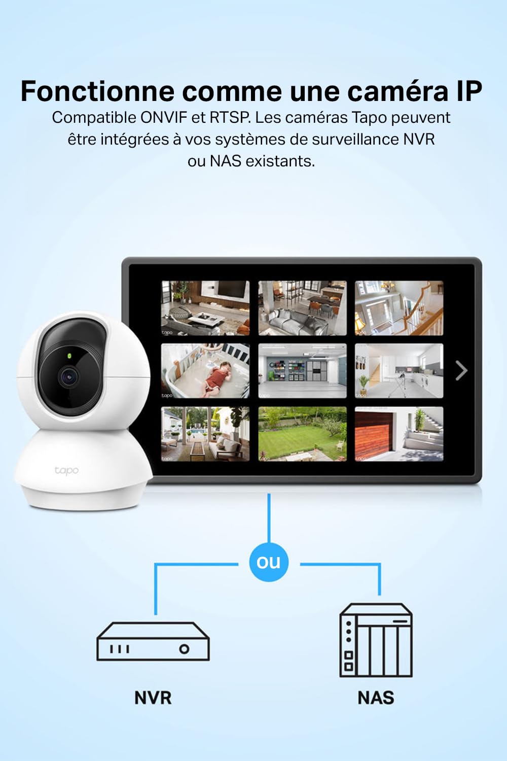 TP-LINK Tapo C210 Pan/Tilt Security WiFi Camera 3MP 2.4GHz Horizontal 360 microSD slot FFS Night vision
