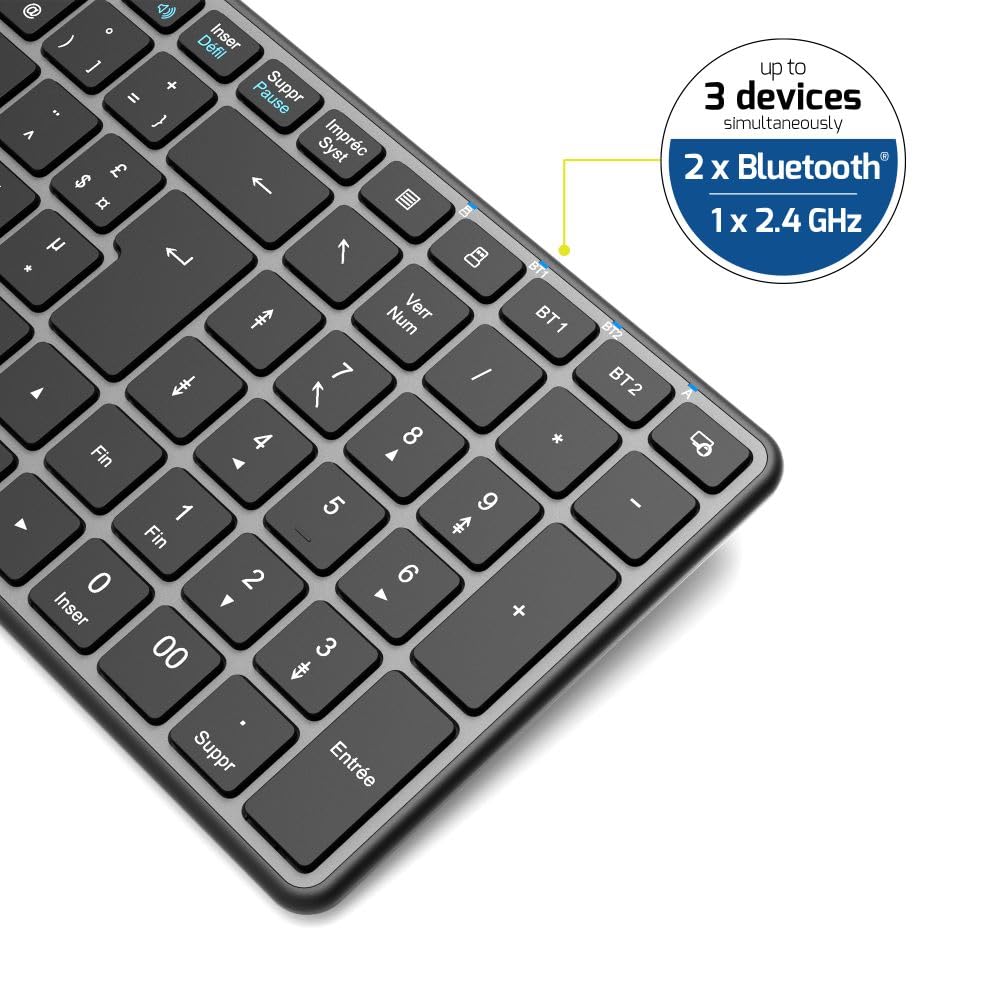 PORT DESIGNS Keyboard Compact Pro Rechargeable Bluetooth (FR)