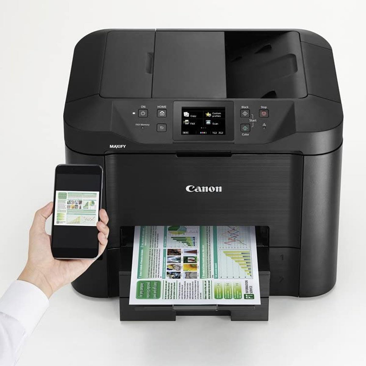CANON MAXIFY MB5450 MFP colour ink-jet A4 210x297mm A4 22ppm copy 24 ipm print 500 sheets USB 2.0 LAN Wi-Fi USB host