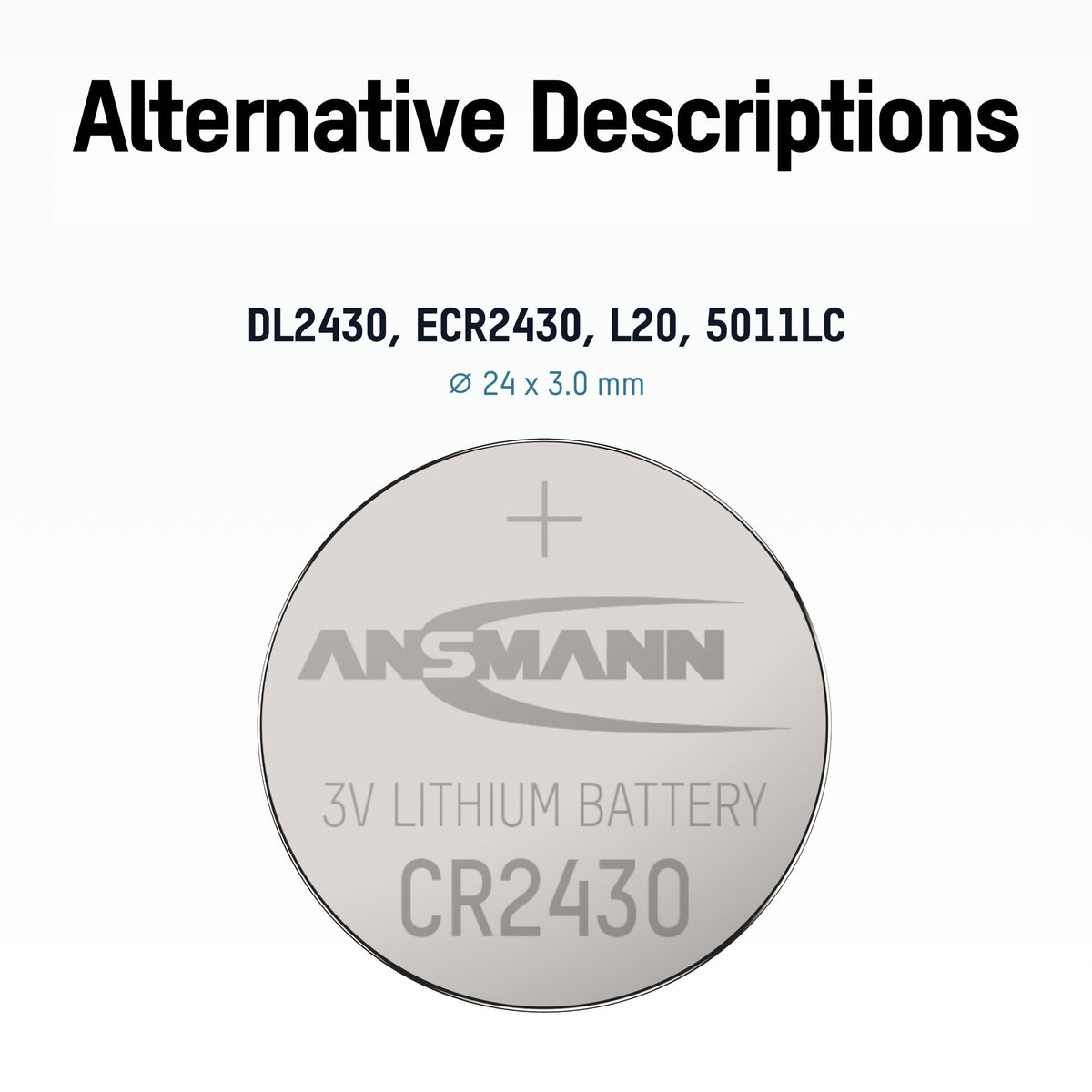 ANSMANN Piles lithium 5020092 CR2430 blister de 1