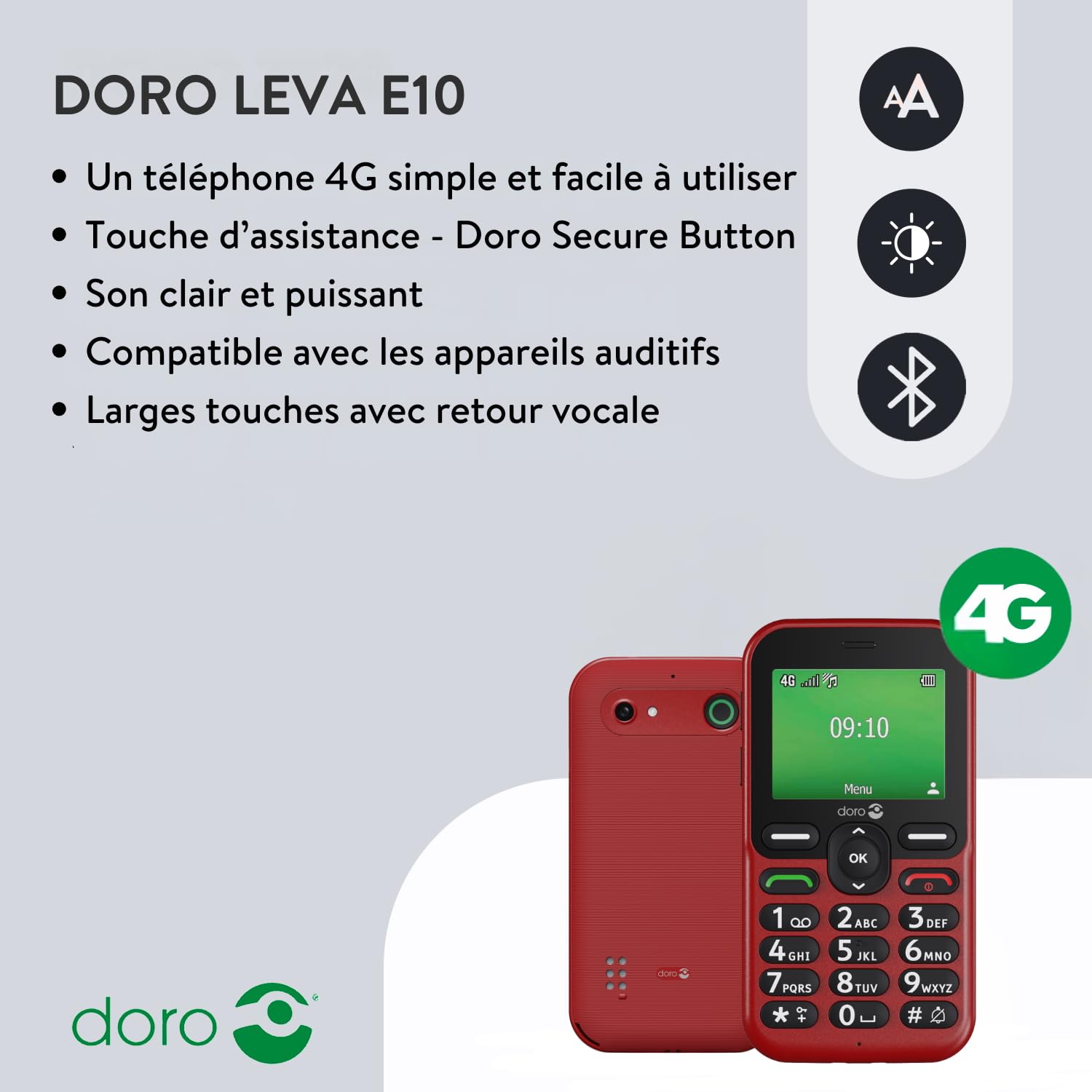 Doro Leva E10 RED